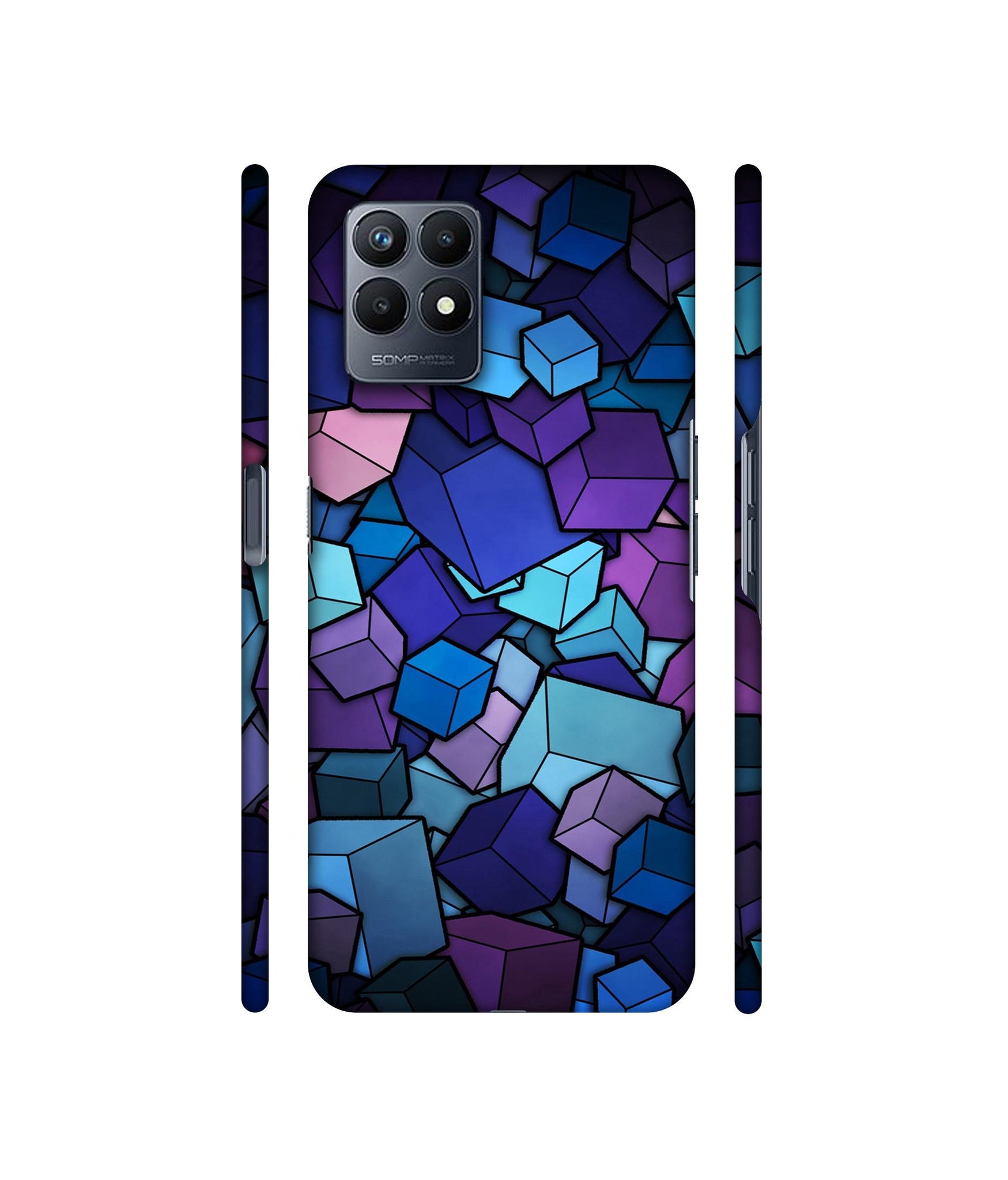 Color Box Designer Hard Back Cover for Realme Narzo 50