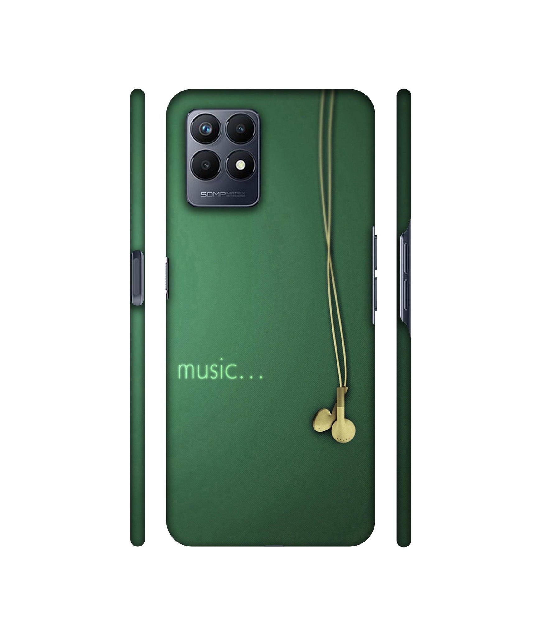 Headphone Music Designer Hard Back Cover for Realme Narzo 50