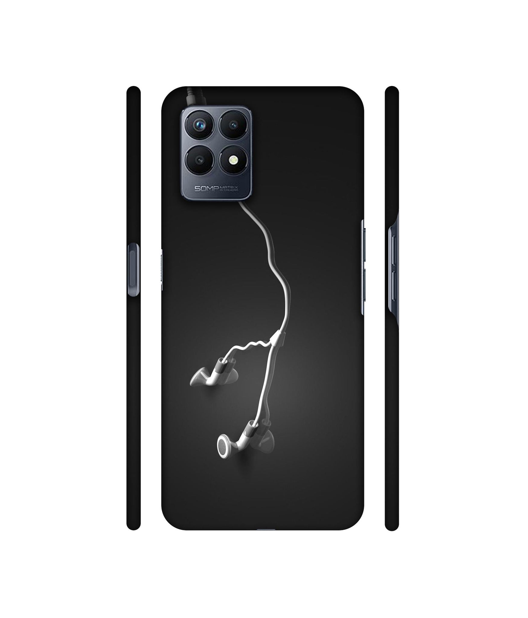 Headphone Designer Hard Back Cover for Realme Narzo 50