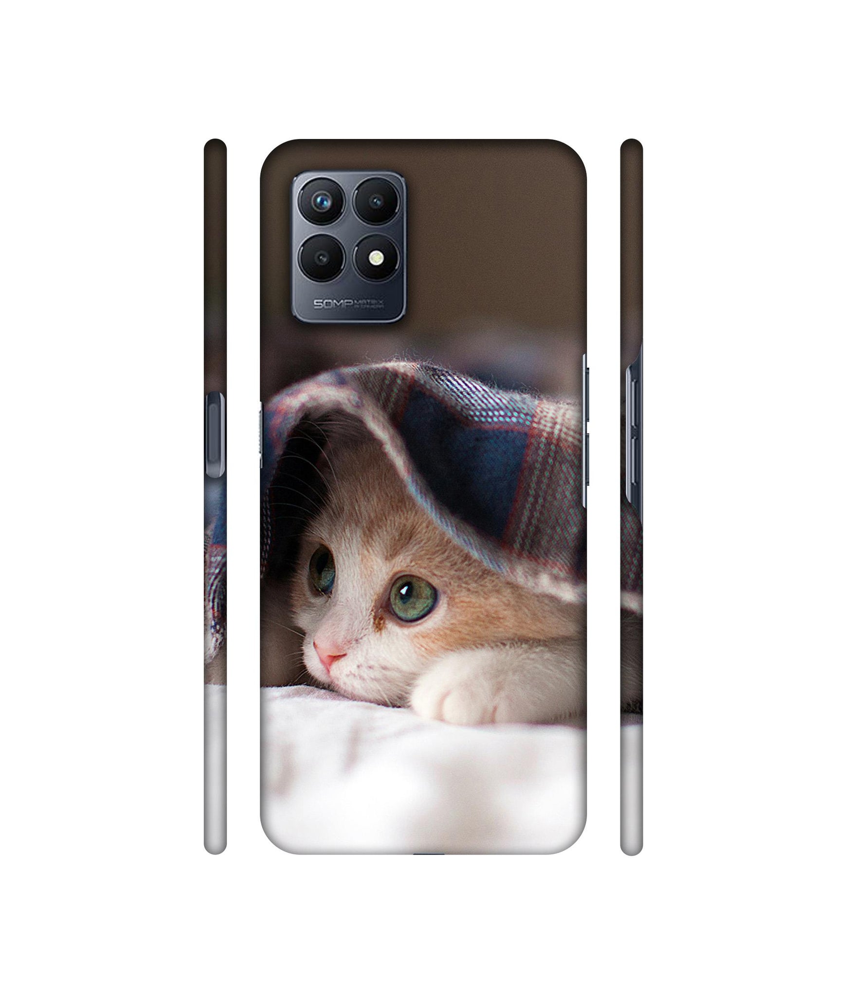 Sleepy Kitten Designer Hard Back Cover for Realme Narzo 50
