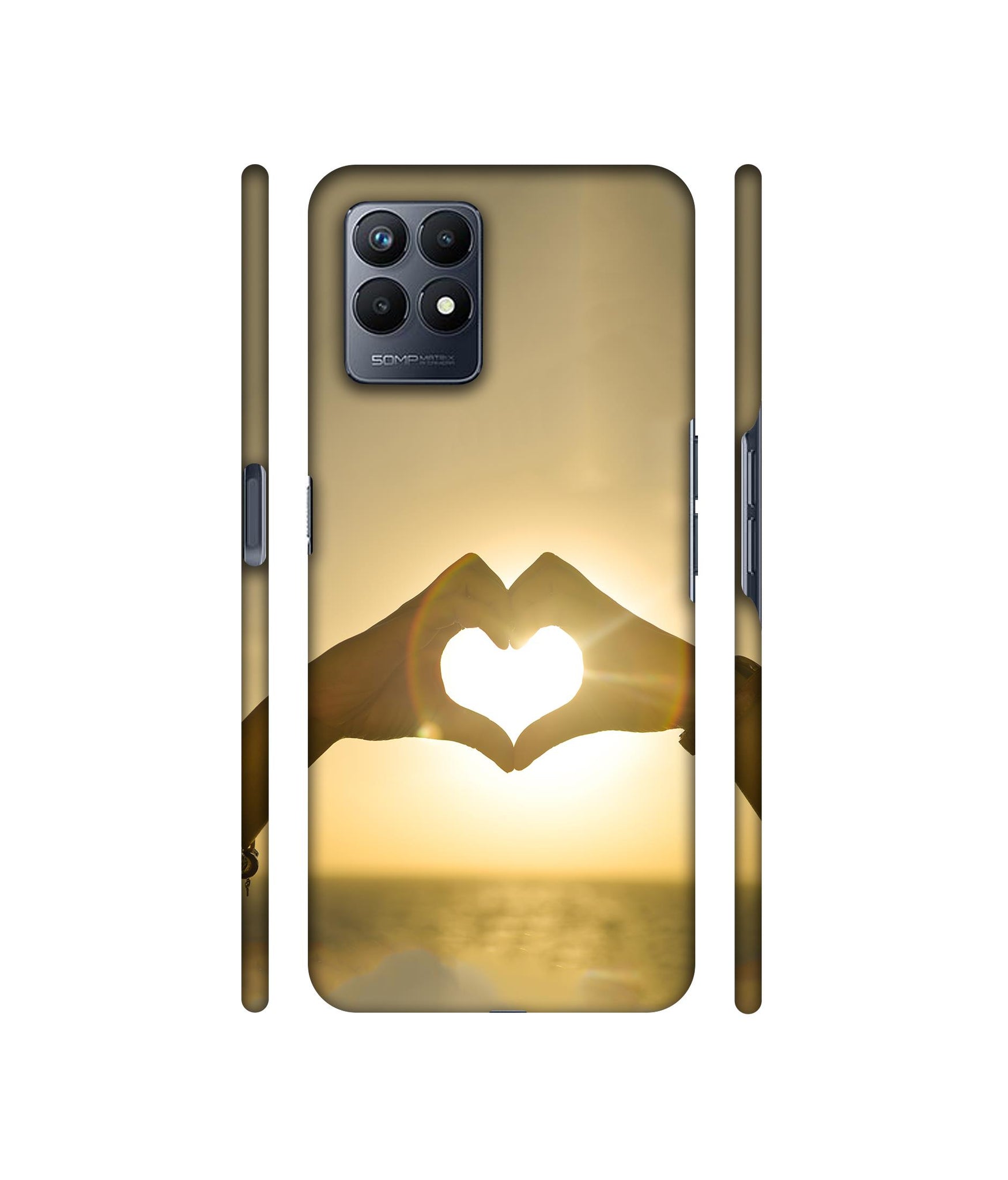 Heart in Hand Shape Designer Hard Back Cover for Realme Narzo 50