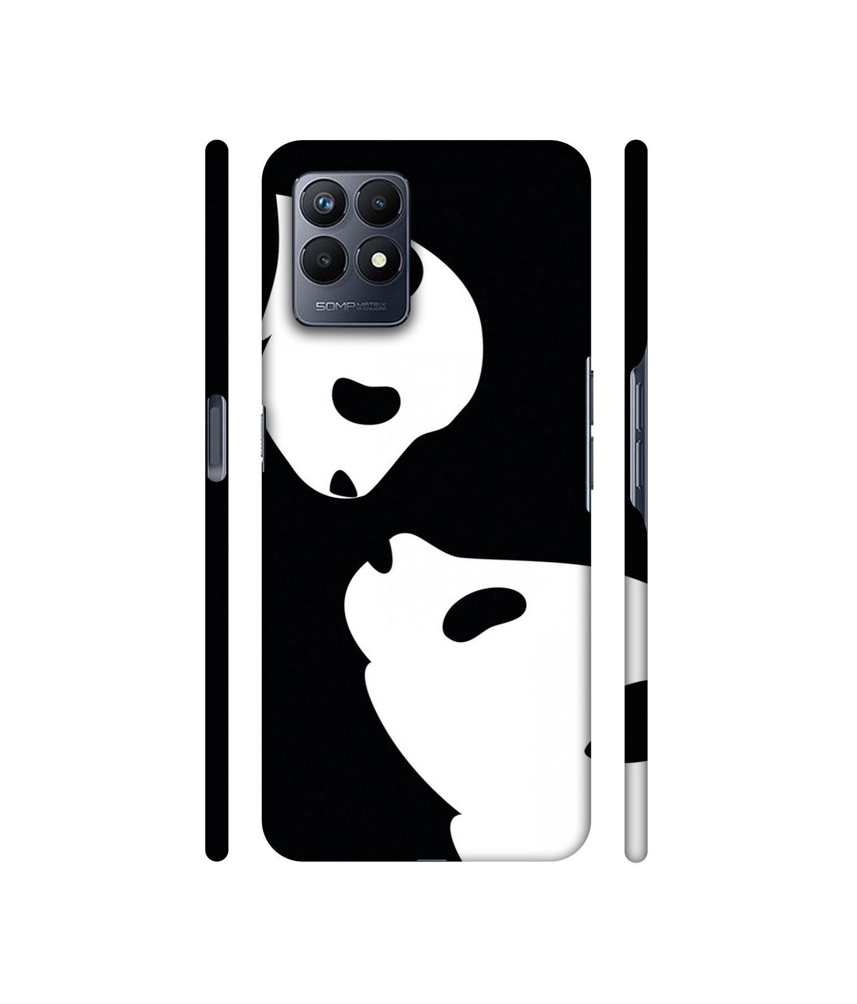 Panda Drawing Designer Hard Back Cover for Realme Narzo 50