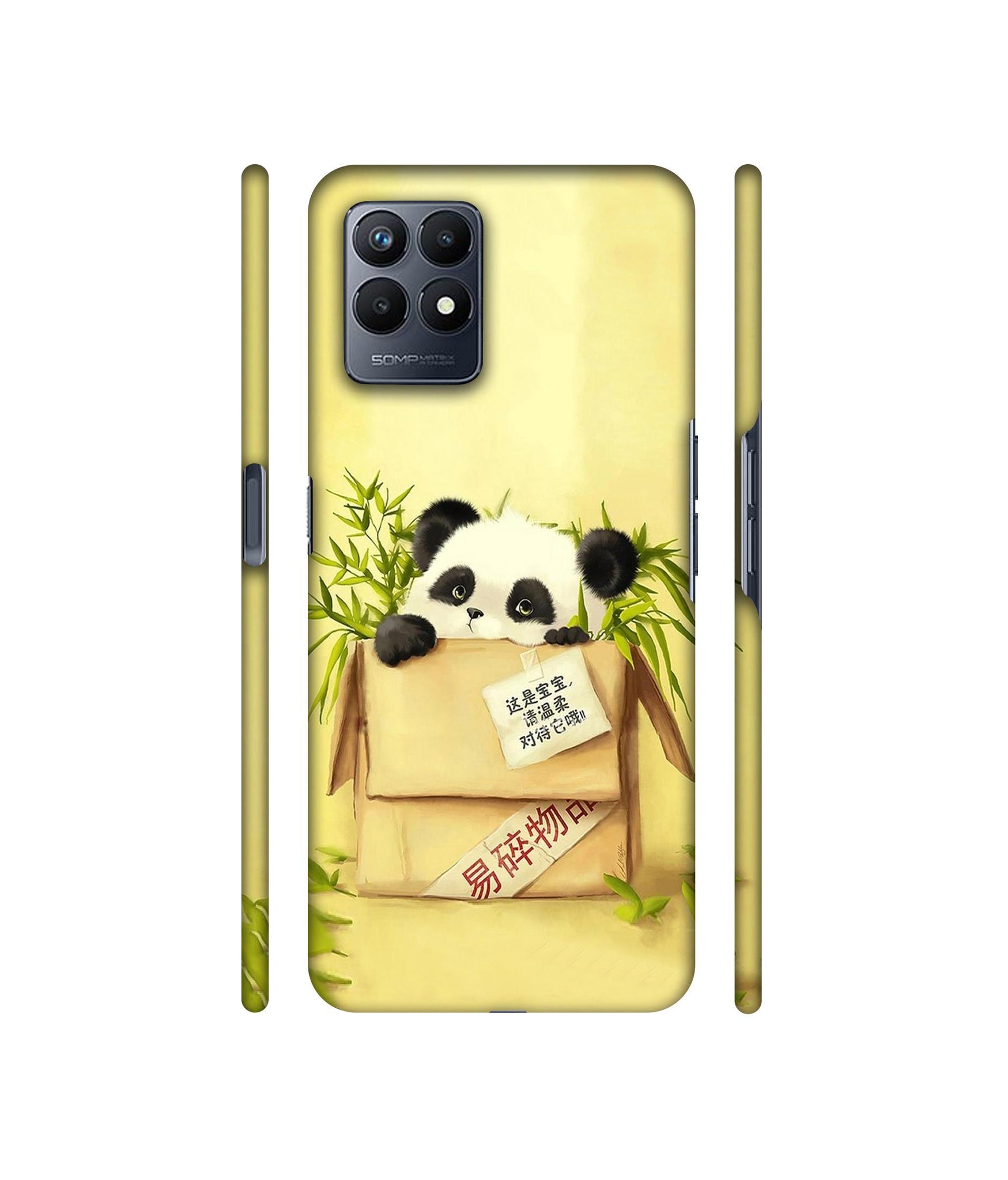 Panda In Box Designer Hard Back Cover for Realme Narzo 50