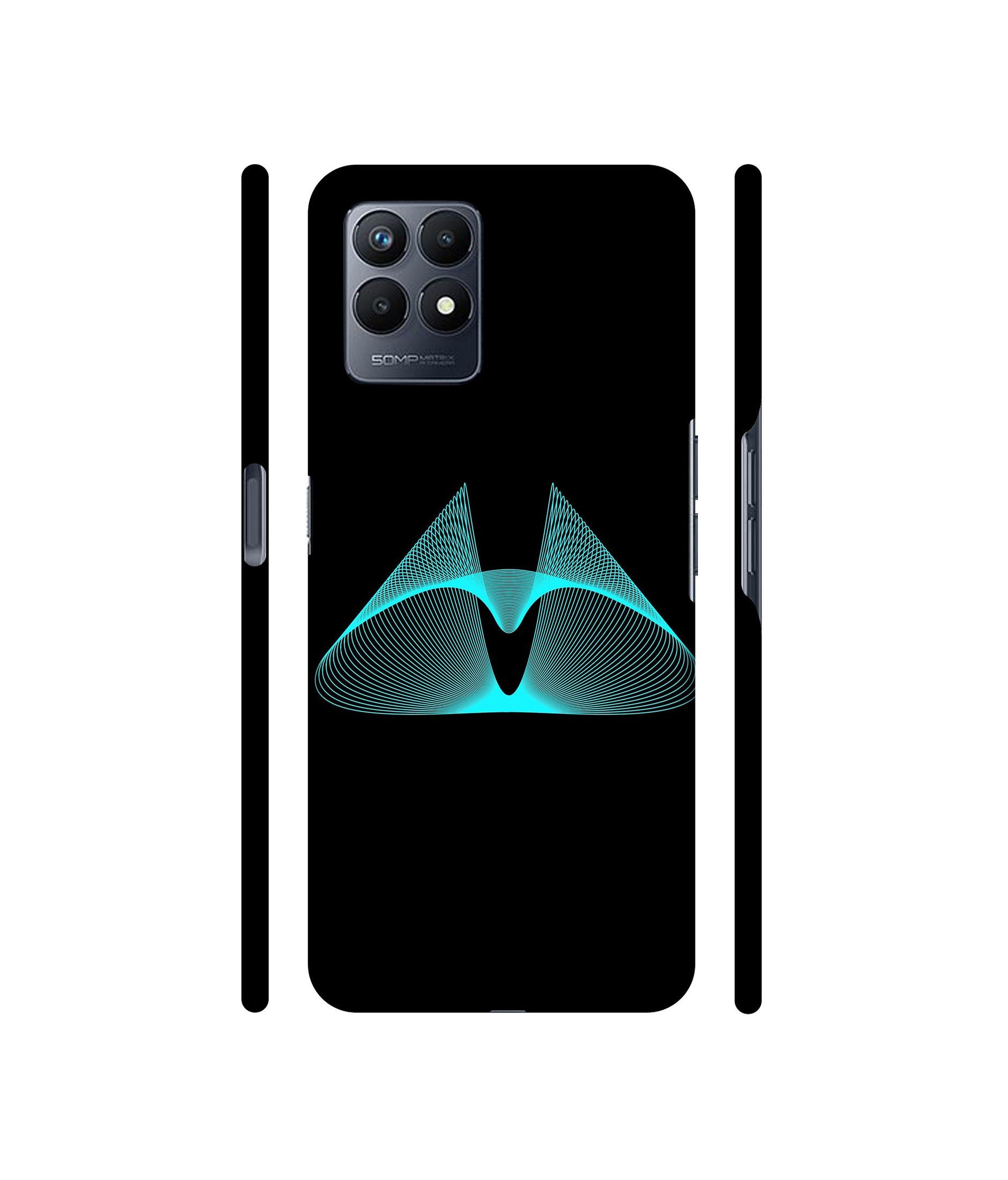 Mesh Shape Glitter Designer Hard Back Cover for Realme Narzo 50