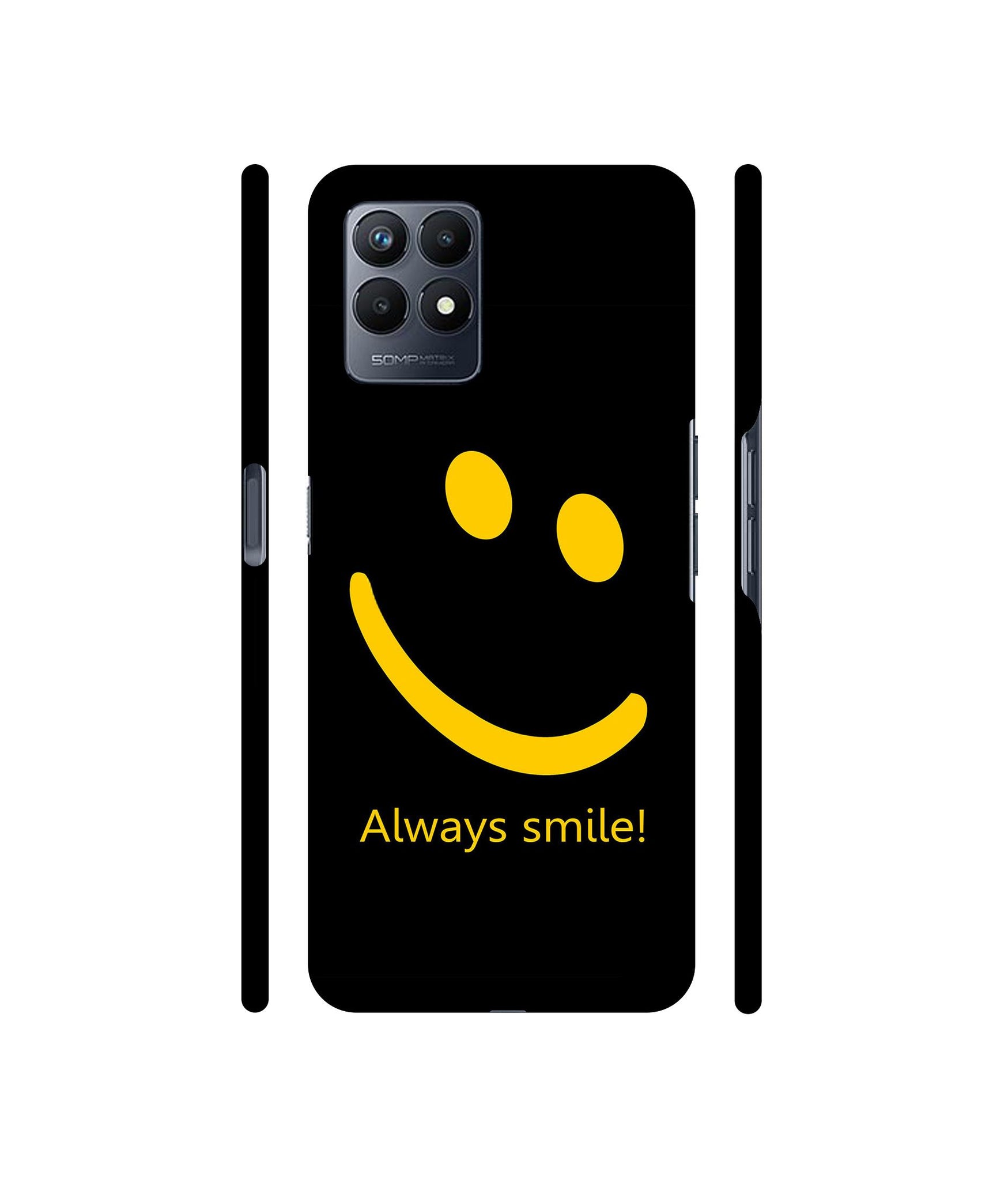 Always Smile Quote Designer Hard Back Cover for Realme Narzo 50
