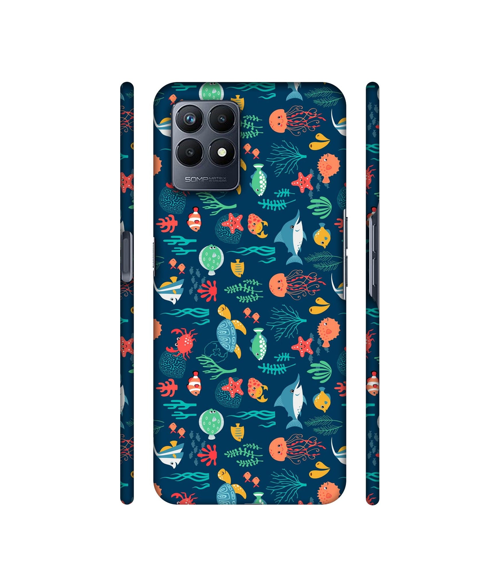 Aquarium Texture Designer Hard Back Cover for Realme Narzo 50