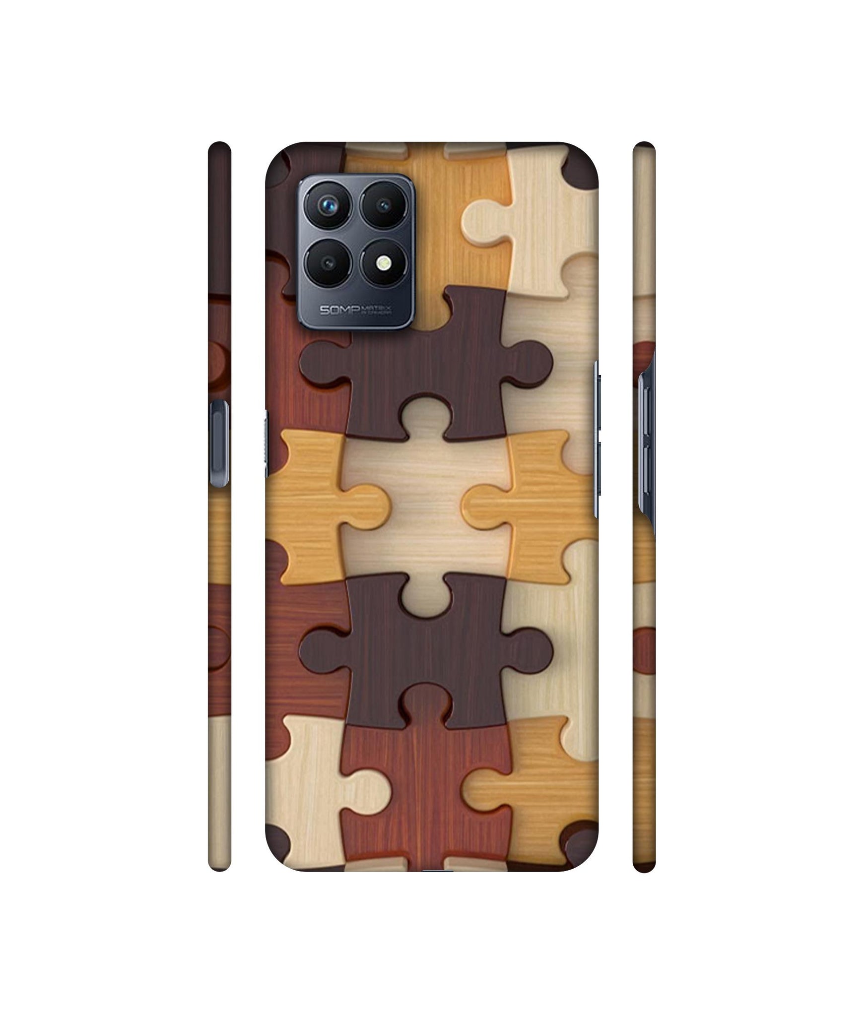 Puzzle Pattern Designer Hard Back Cover for Realme Narzo 50