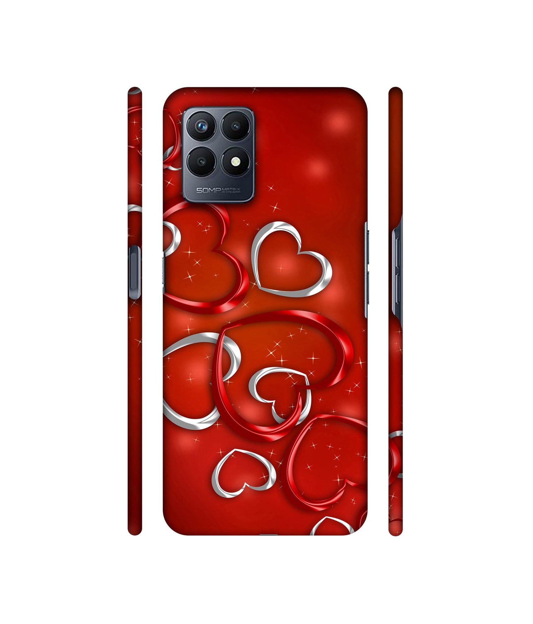 Hearts Designer Hard Back Cover for Realme Narzo 50