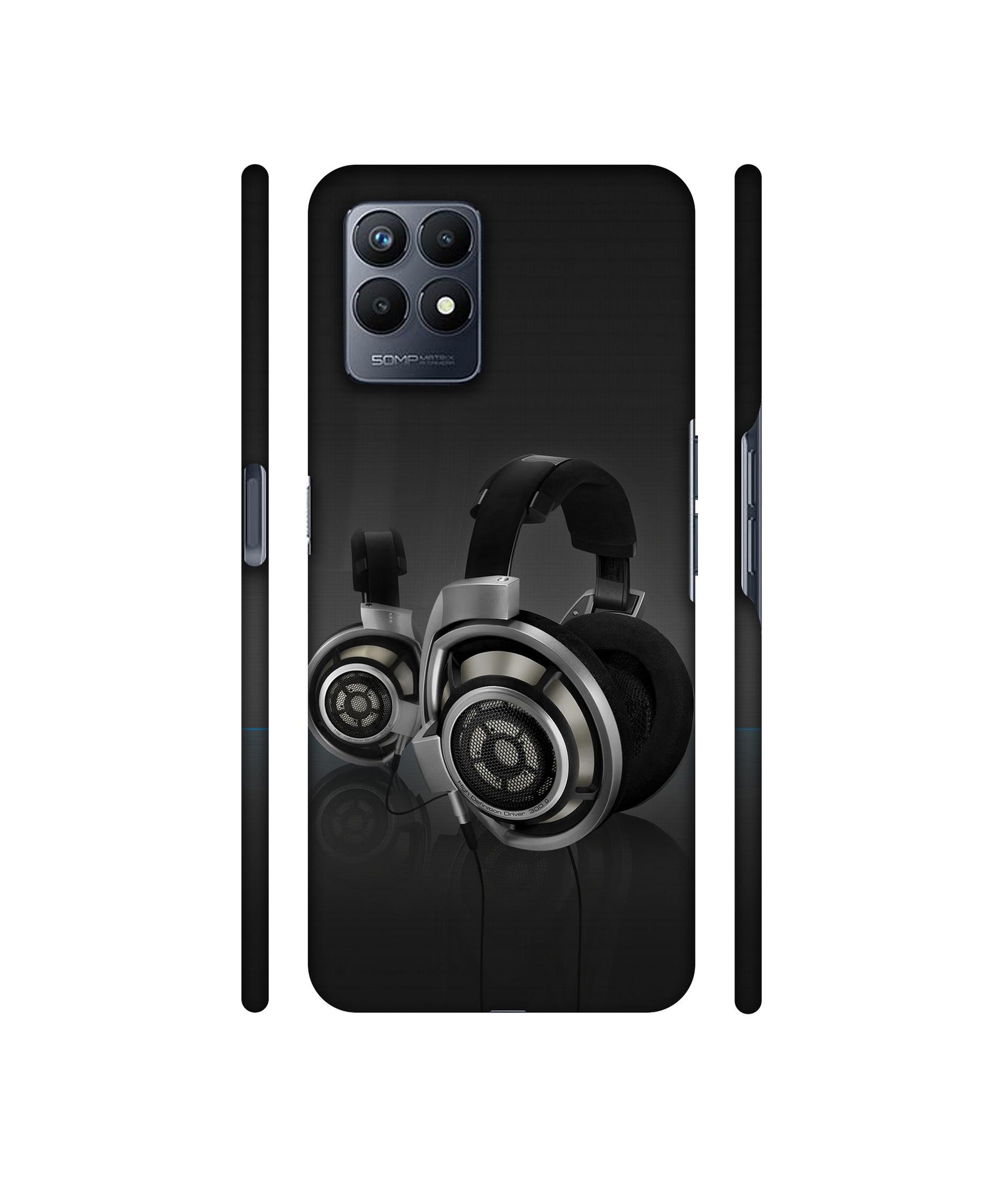 Head Phone Designer Hard Back Cover for Realme Narzo 50