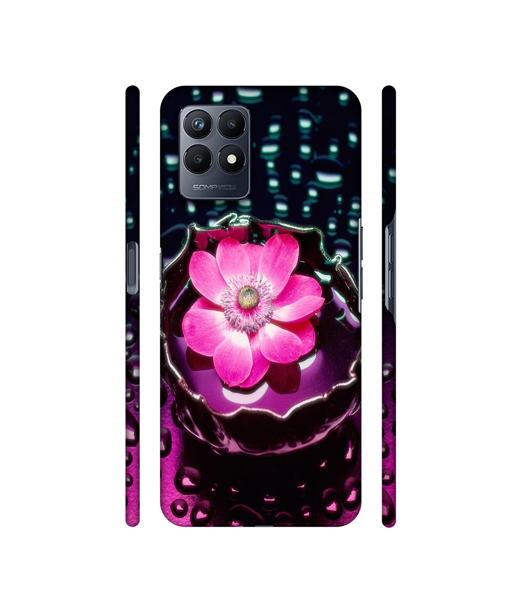 Flower in Water Designer Hard Back Cover for Realme Narzo 50
