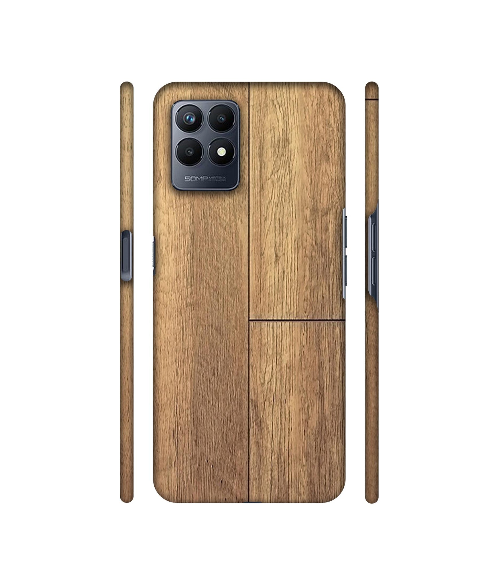 Wood Stretcher Designer Hard Back Cover for Realme Narzo 50