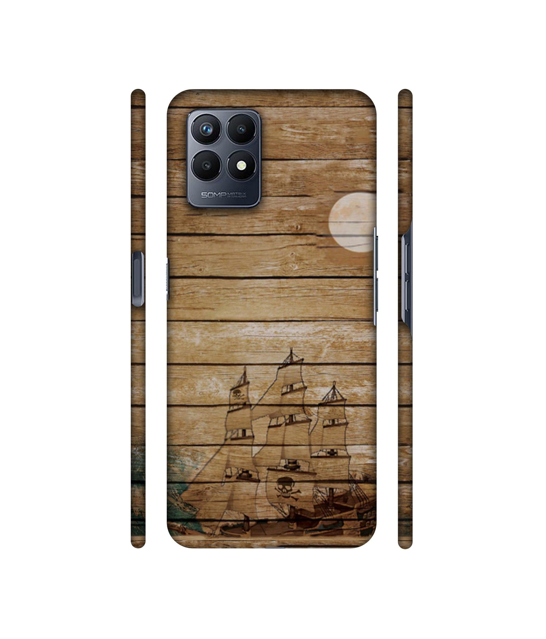 Wooden Pattern Designer Hard Back Cover for Realme Narzo 50