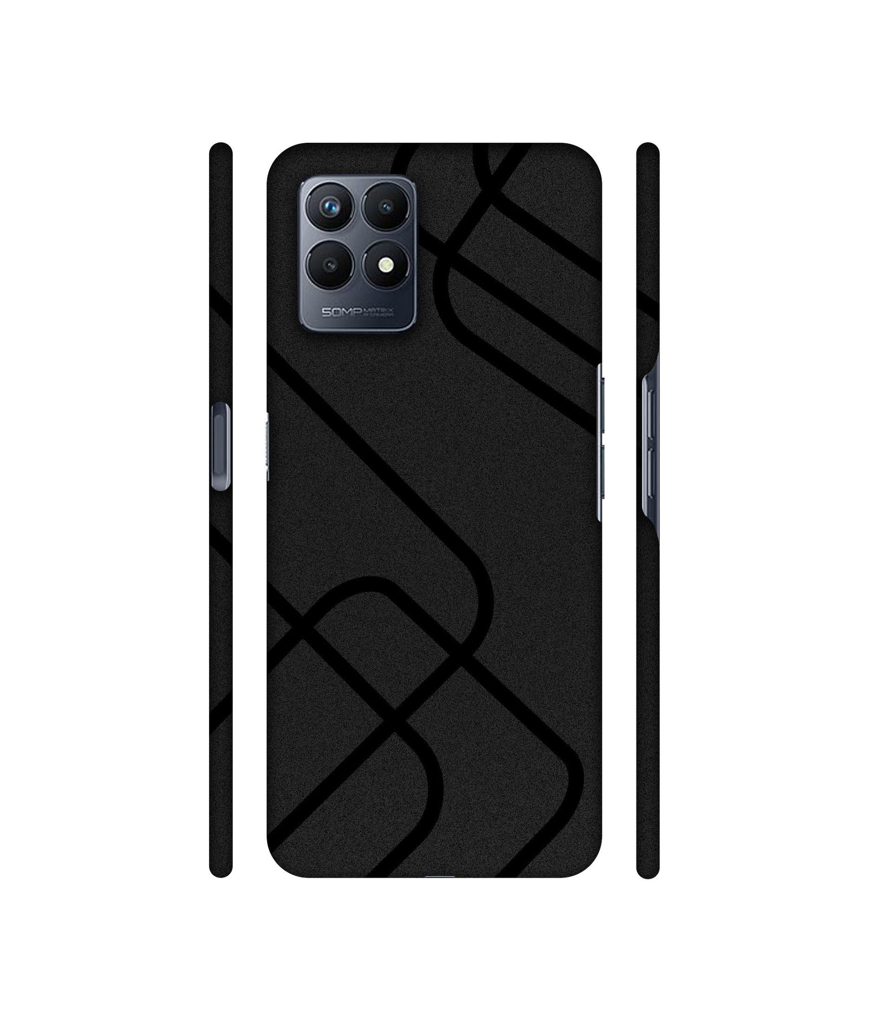 Zig-Zag Black Line Designer Hard Back Cover for Realme Narzo 50