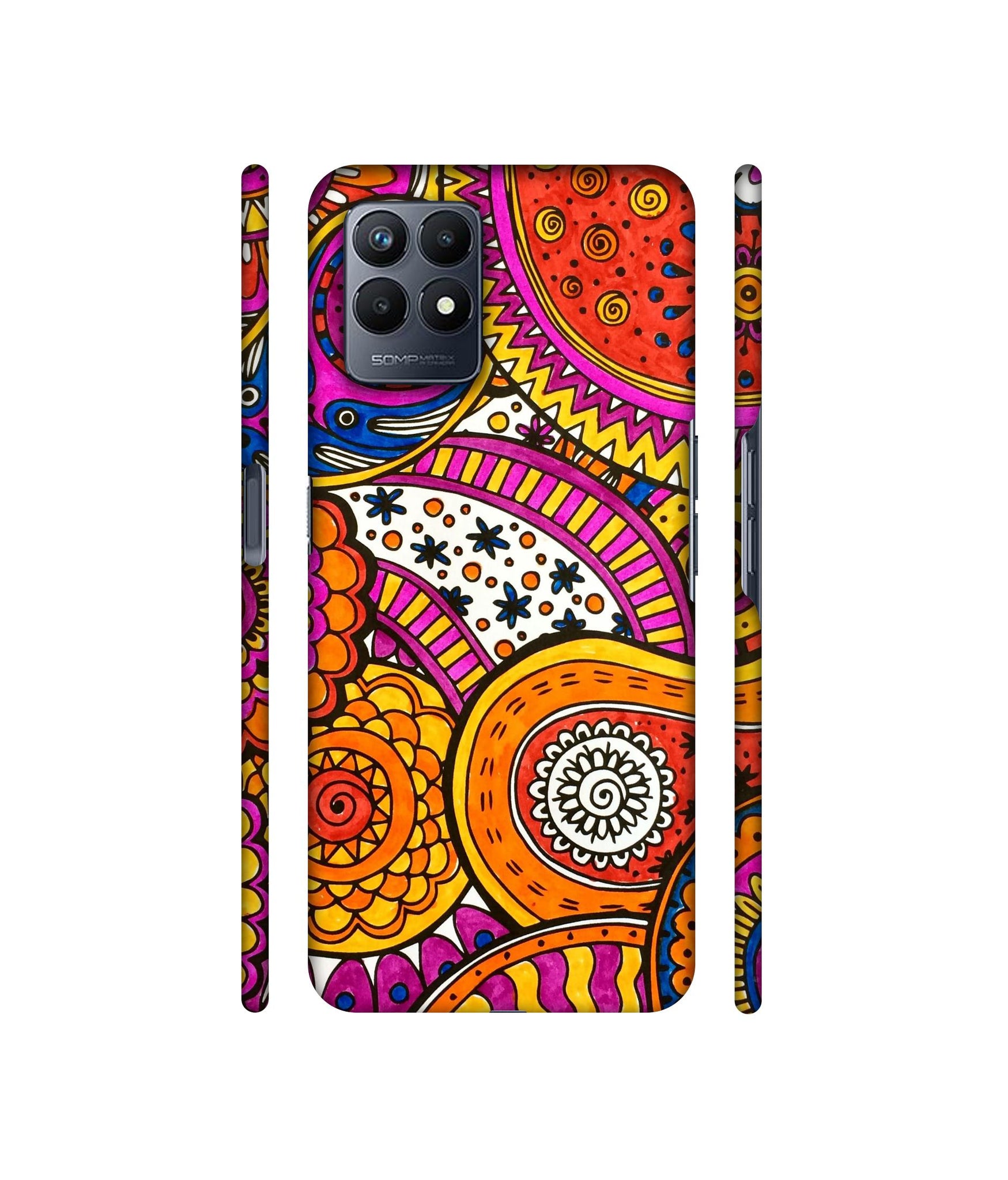 Rangoli Paisley Art Designer Hard Back Cover for Realme Narzo 50