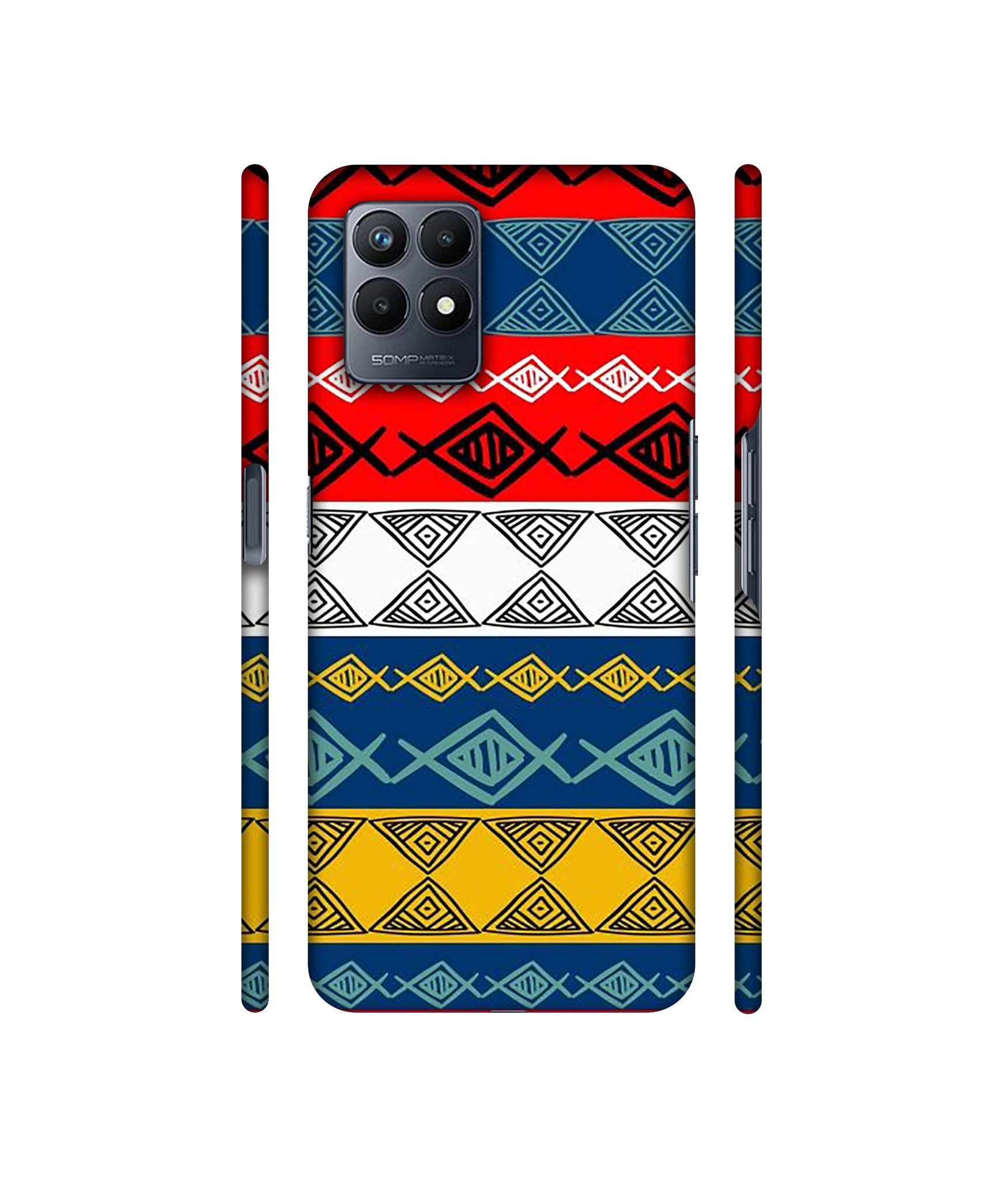 Colorful Hand Made Rangoli Art Designer Hard Back Cover for Realme Narzo 50