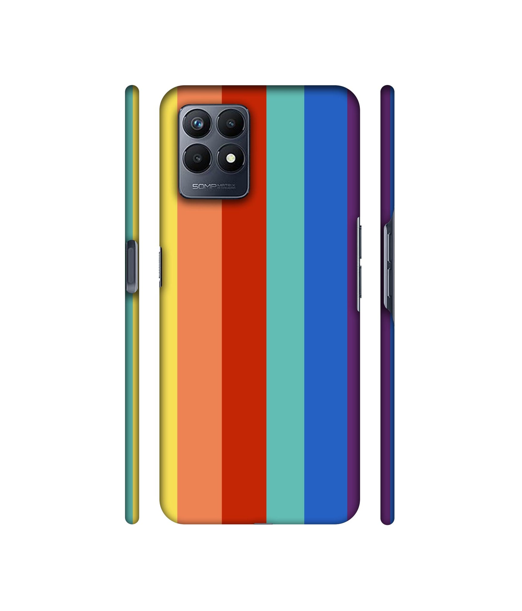 Rainbow Colors Designer Hard Back Cover for Realme Narzo 50