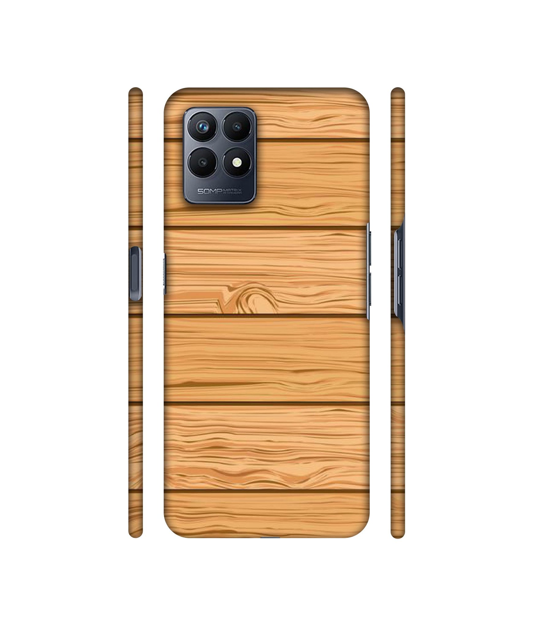 Wooden Texture Pattern Designer Hard Back Cover for Realme Narzo 50
