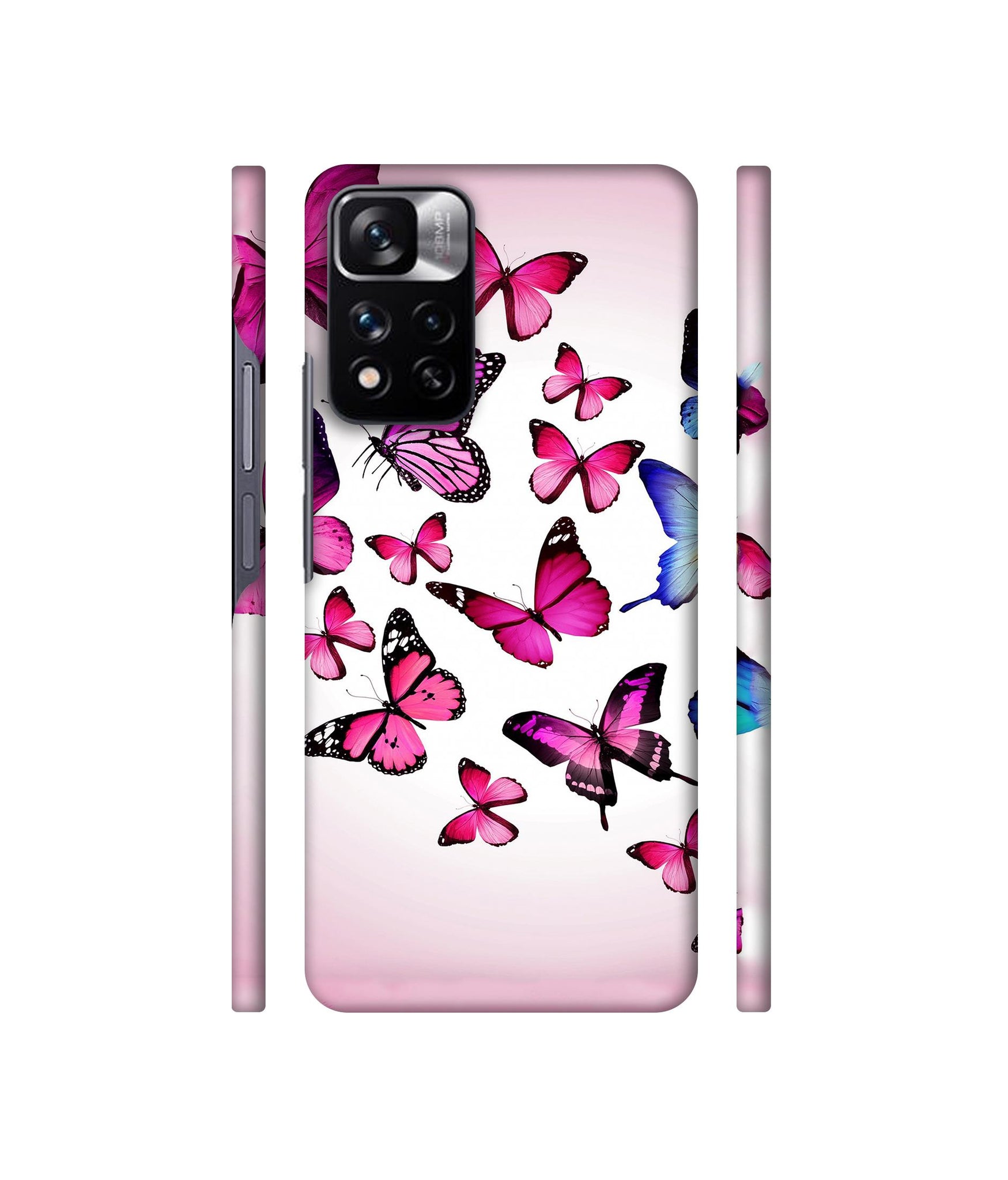 Flying Colorful Butterfly Designer Hard Back Cover for Mi Redmi Note 11 Pro 4G / Mi Redmi Note 11 Pro 5G / Mi Redmi Note 11 Pro + 5G