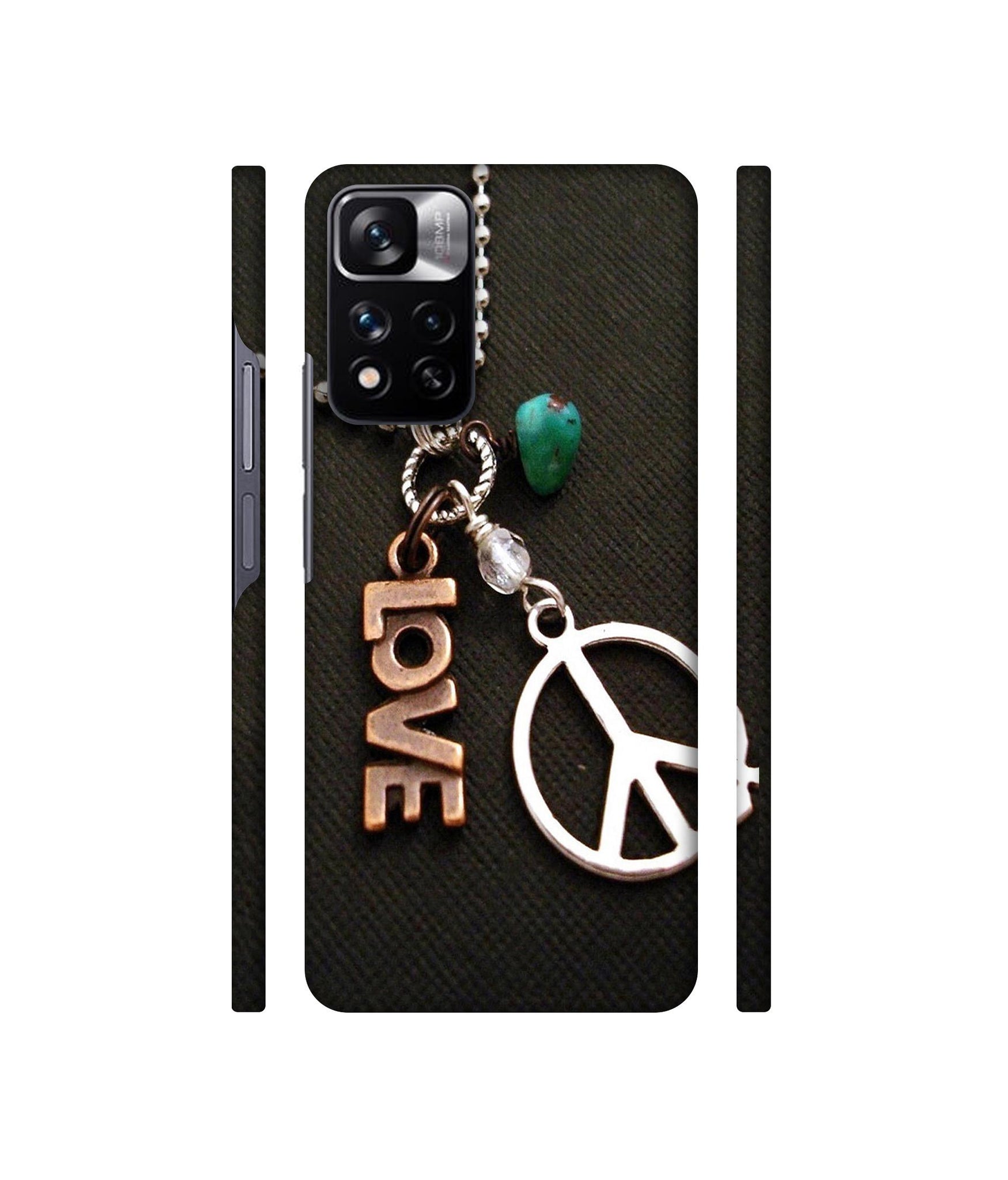 Love and Peace Designer Hard Back Cover for Mi Redmi Note 11 Pro 4G / Mi Redmi Note 11 Pro 5G / Mi Redmi Note 11 Pro + 5G