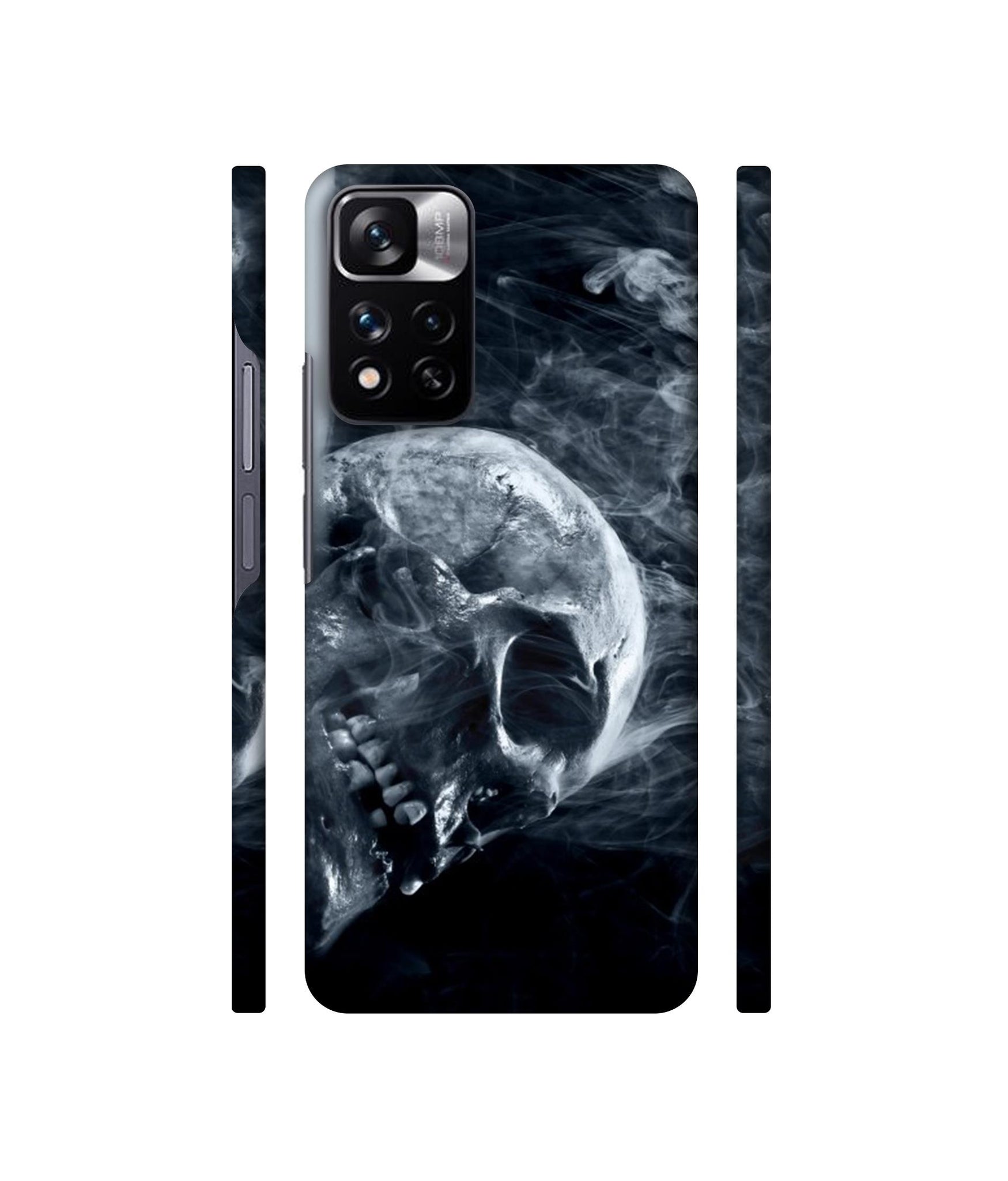 Skull Smoke Blue Scary Death Designer Hard Back Cover for Mi Redmi Note 11 Pro 4G / Mi Redmi Note 11 Pro 5G / Mi Redmi Note 11 Pro + 5G