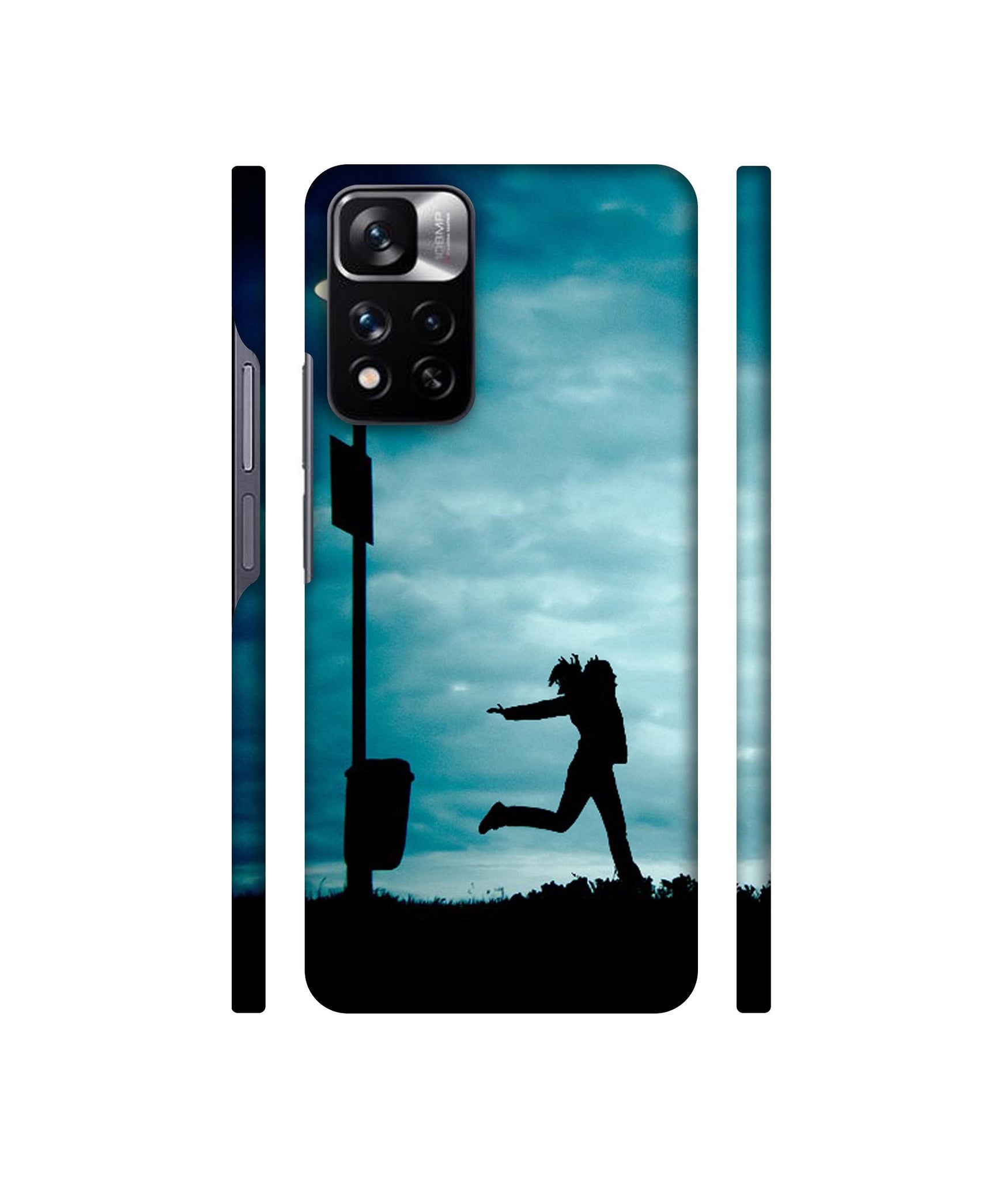 Girl Running At Night Designer Hard Back Cover for Mi Redmi Note 11 Pro 4G / Mi Redmi Note 11 Pro 5G / Mi Redmi Note 11 Pro + 5G