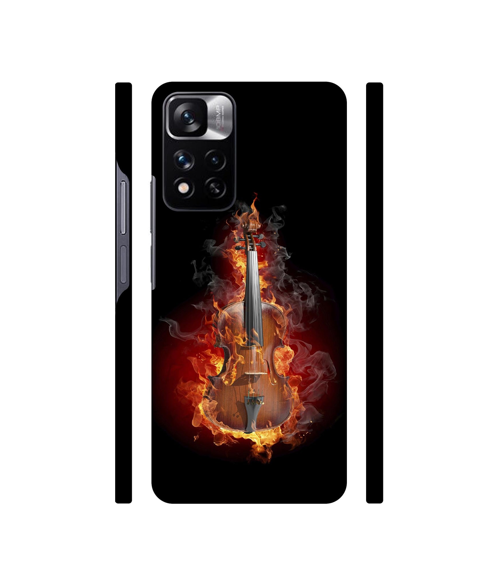 Burning Violin Designer Hard Back Cover for Mi Redmi Note 11 Pro 4G / Mi Redmi Note 11 Pro 5G / Mi Redmi Note 11 Pro + 5G