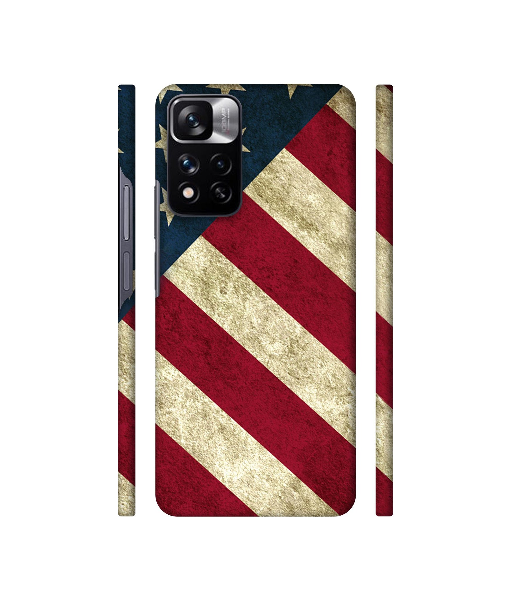 USA Flag Designer Hard Back Cover for Mi Redmi Note 11 Pro 4G / Mi Redmi Note 11 Pro 5G / Mi Redmi Note 11 Pro + 5G