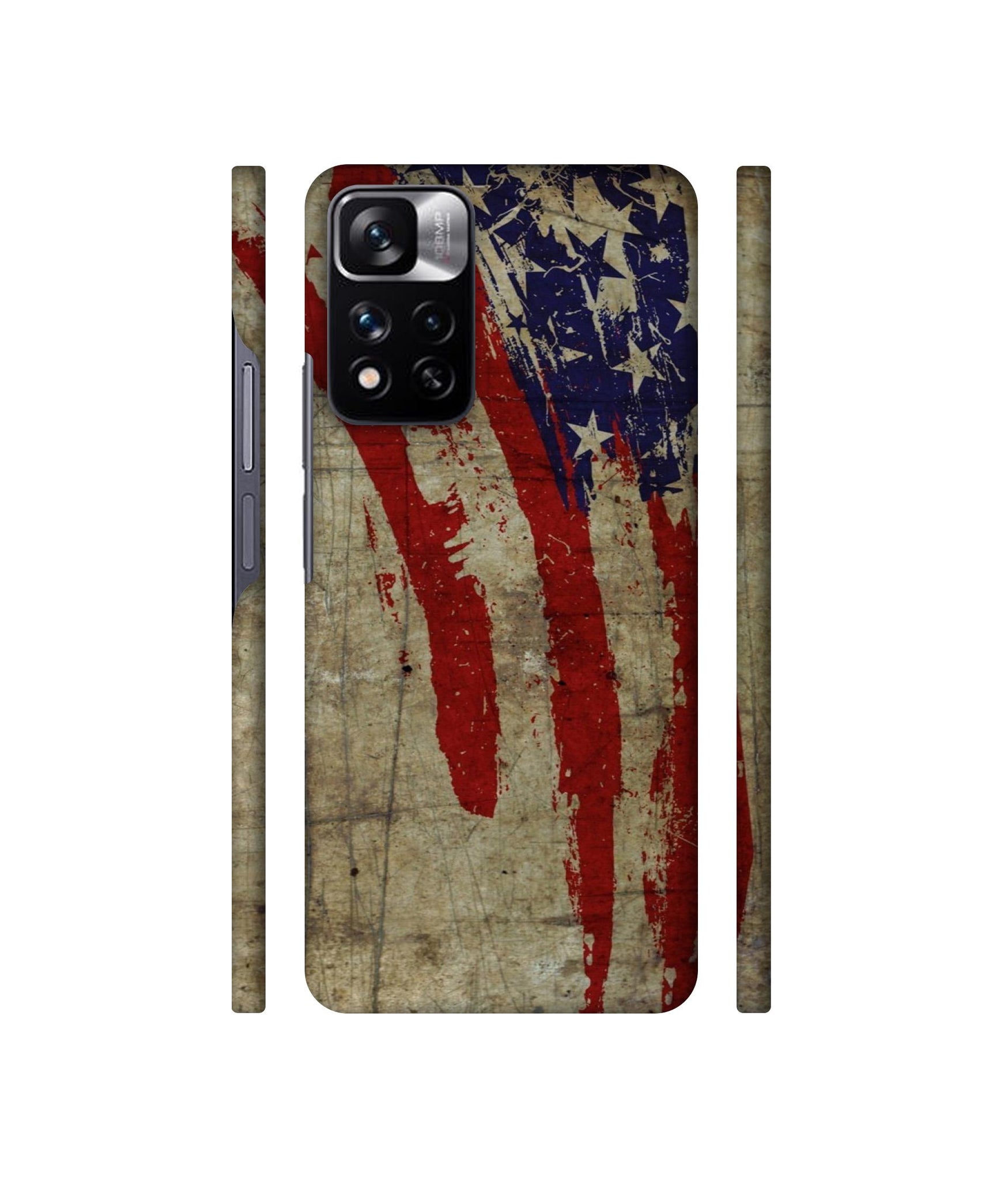 Vintage American Flag Designer Hard Back Cover for Mi Redmi Note 11 Pro 4G / Mi Redmi Note 11 Pro 5G / Mi Redmi Note 11 Pro + 5G