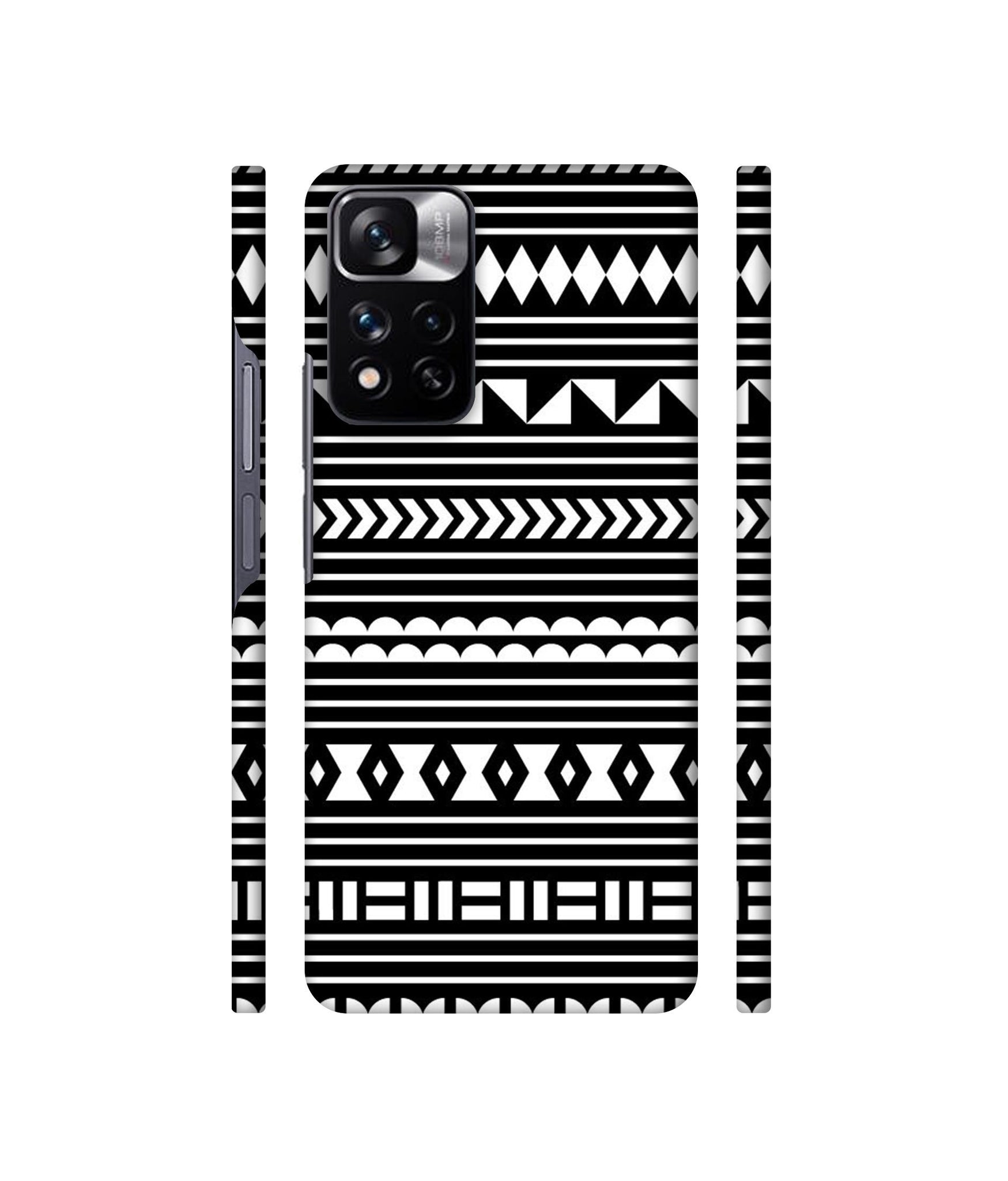 Black Pattern Designer Hard Back Cover for Mi Redmi Note 11 Pro 4G / Mi Redmi Note 11 Pro 5G / Mi Redmi Note 11 Pro + 5G