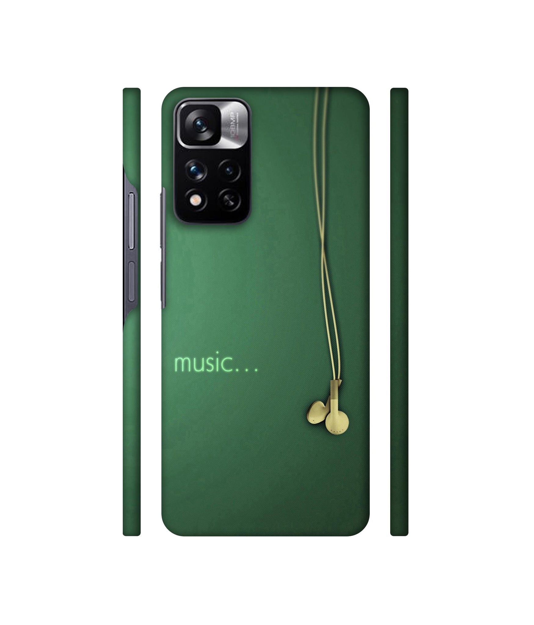 Headphone Music Designer Hard Back Cover for Mi Redmi Note 11 Pro 4G / Mi Redmi Note 11 Pro 5G / Mi Redmi Note 11 Pro + 5G