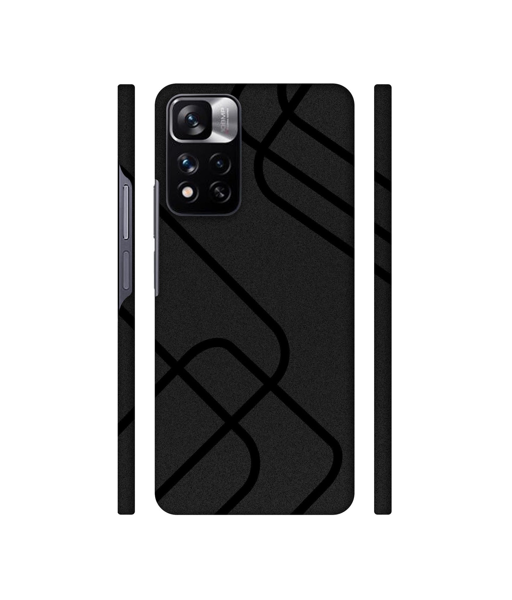 Zig-Zag Black Line Designer Hard Back Cover for Mi Redmi Note 11 Pro 4G / Mi Redmi Note 11 Pro 5G / Mi Redmi Note 11 Pro + 5G