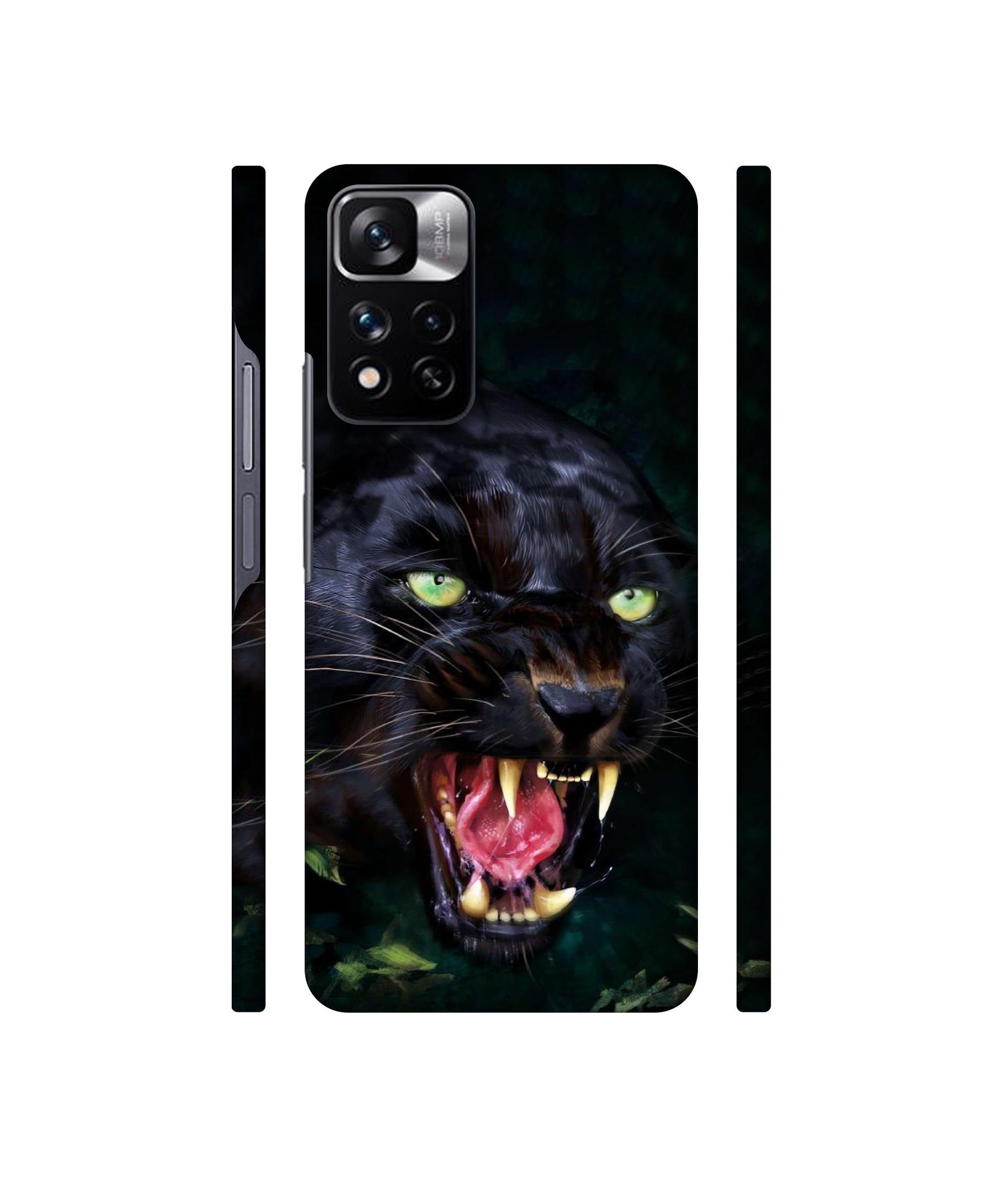 Angry Black Tiger Face Designer Hard Back Cover for Mi Redmi Note 11 Pro 4G / Mi Redmi Note 11 Pro 5G / Mi Redmi Note 11 Pro + 5G