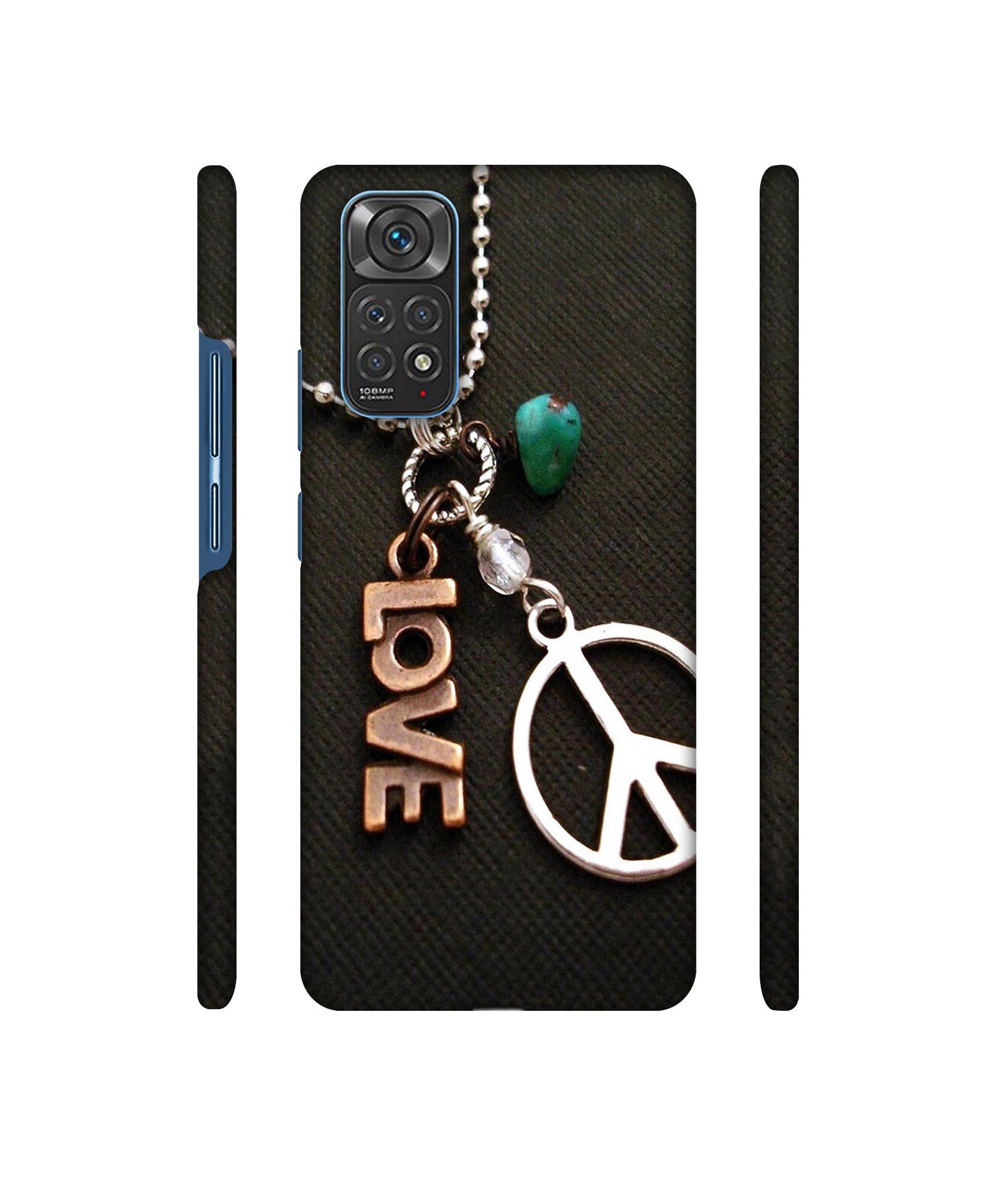 Love and Peace Designer Hard Back Cover for Mi Redmi Note 11 4G / Redmi Note 11S 4G
