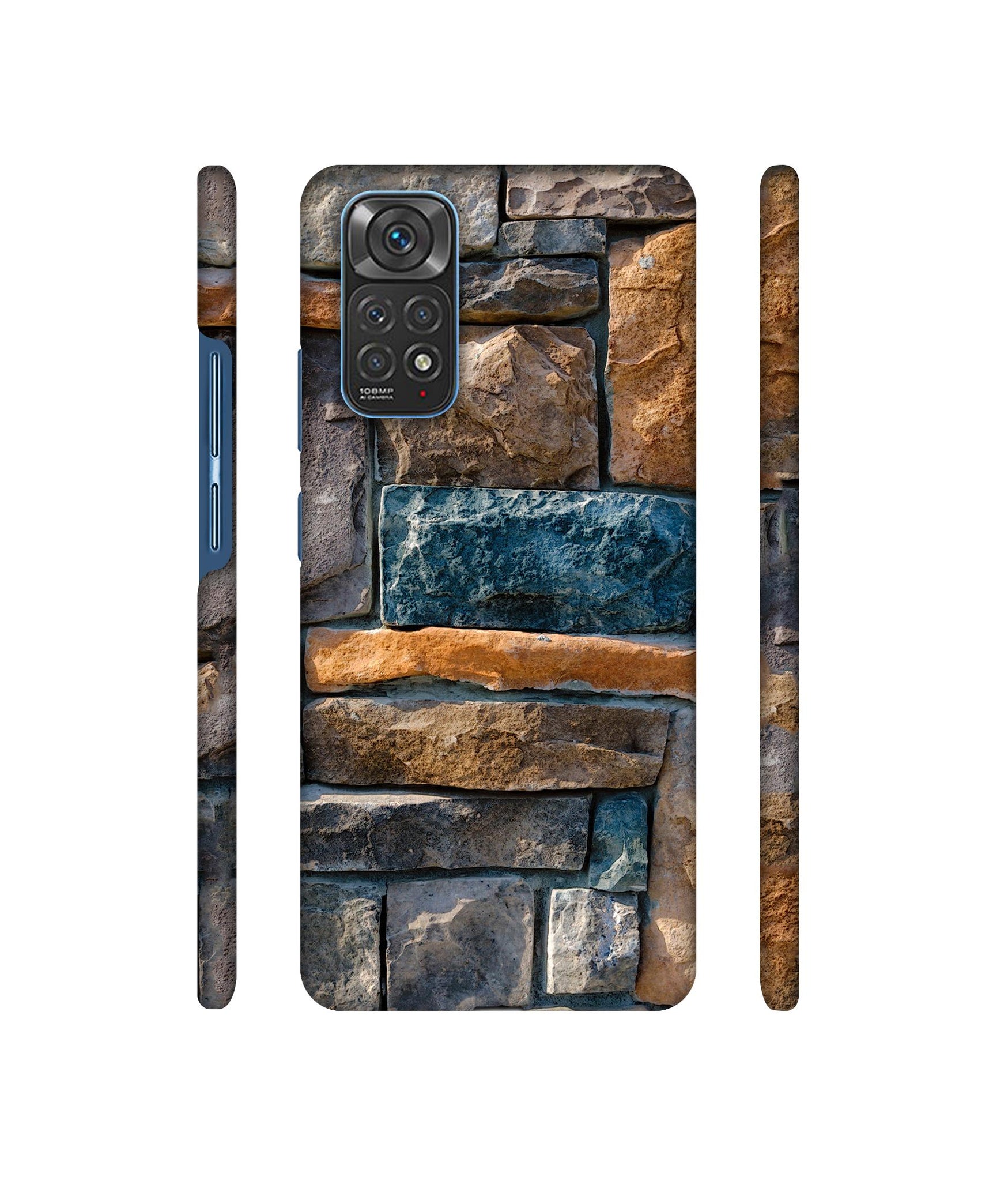 Decorative Stone Cladding Designer Hard Back Cover for Mi Redmi Note 11 4G / Redmi Note 11S 4G