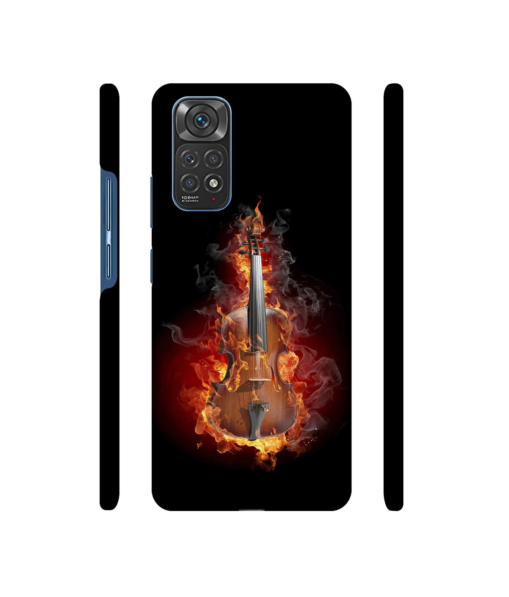 Burning Violin Designer Hard Back Cover for Mi Redmi Note 11 4G / Redmi Note 11S 4G