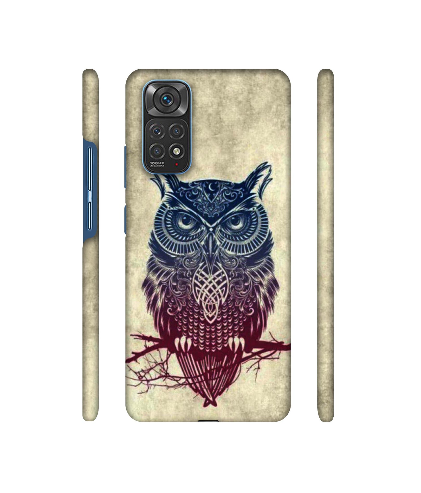 Owl Pattern Designer Hard Back Cover for Mi Redmi Note 11 4G / Redmi Note 11S 4G