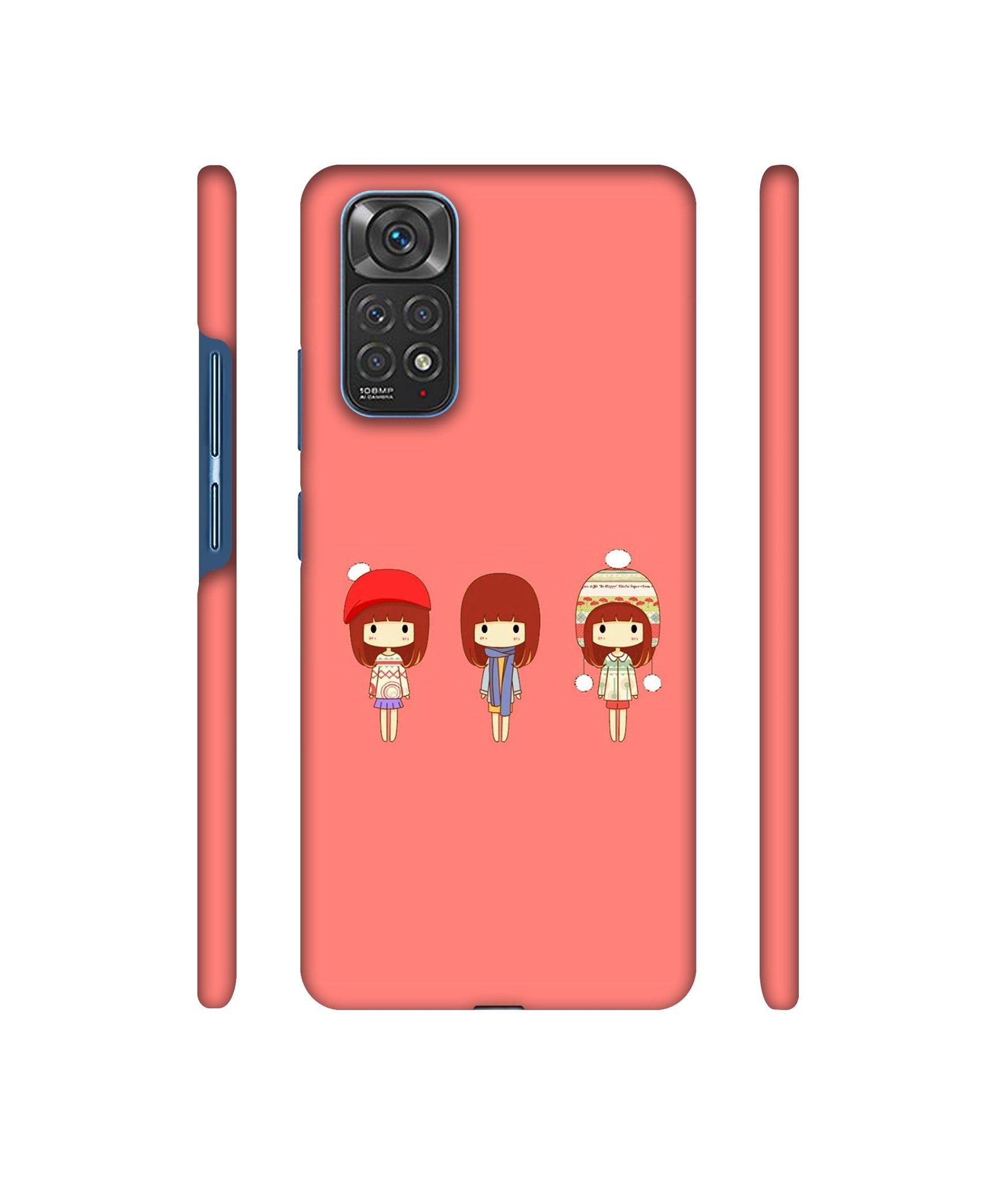 Cute Girls Designer Hard Back Cover for Mi Redmi Note 11 4G / Redmi Note 11S 4G