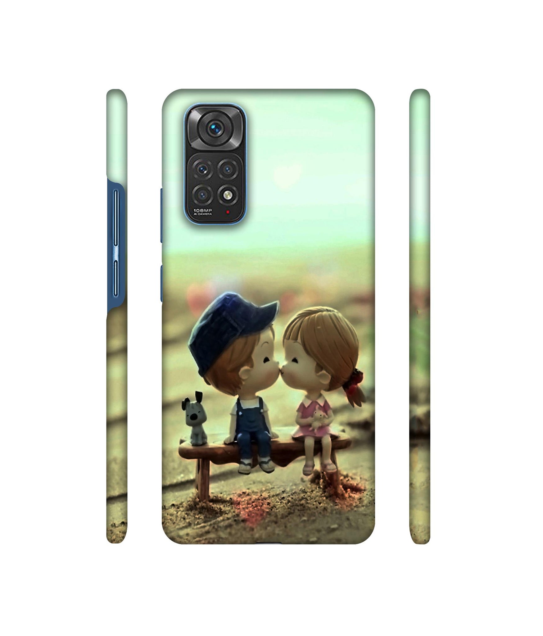 Love Couples Pattern Designer Hard Back Cover for Mi Redmi Note 11 4G / Redmi Note 11S 4G