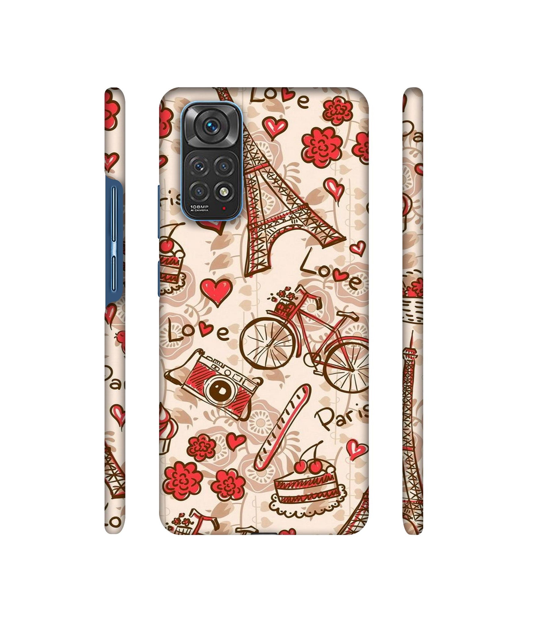 Vintage Paris Designer Hard Back Cover for Mi Redmi Note 11 4G / Redmi Note 11S 4G