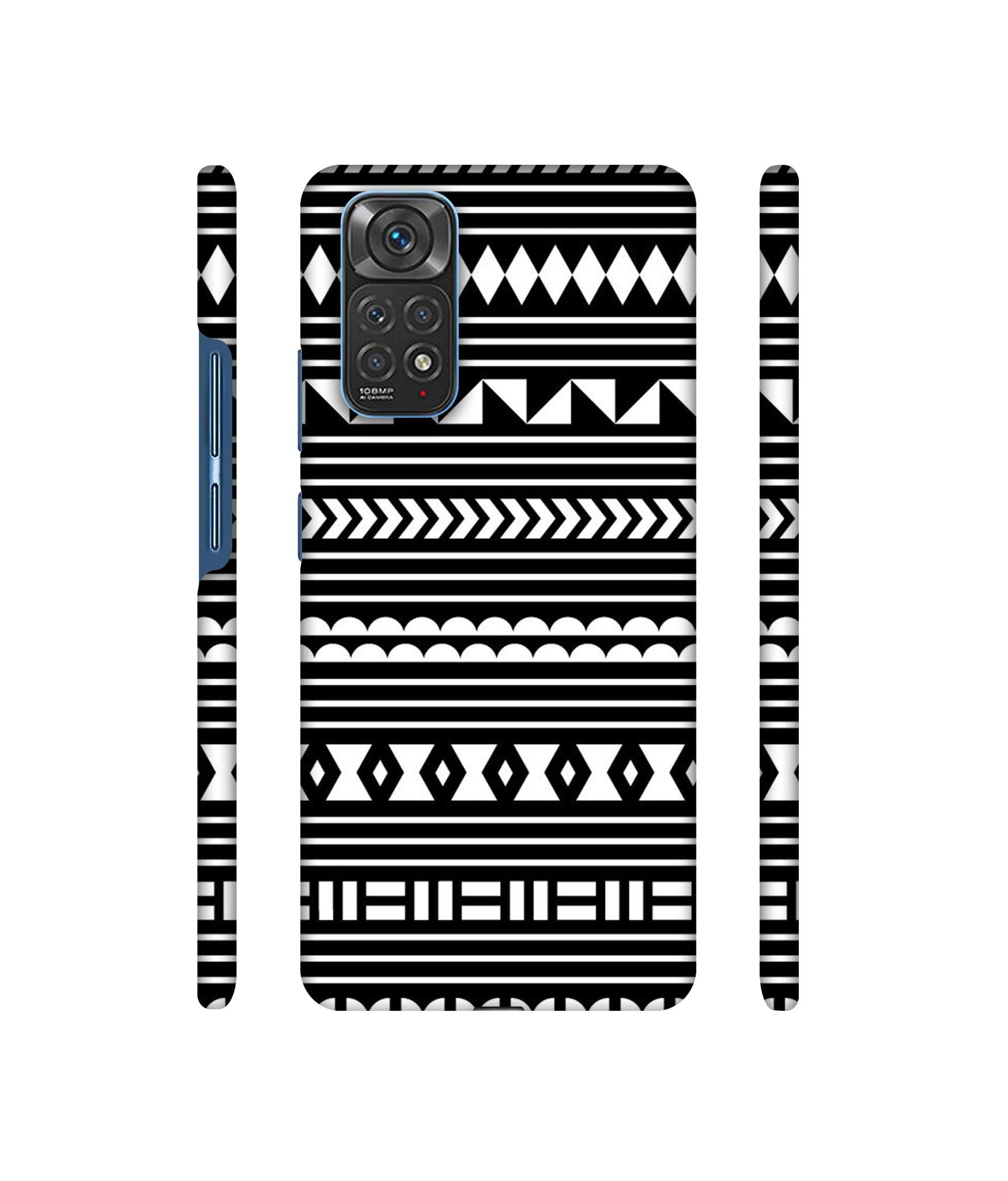 Black Pattern Designer Hard Back Cover for Mi Redmi Note 11 4G / Redmi Note 11S 4G