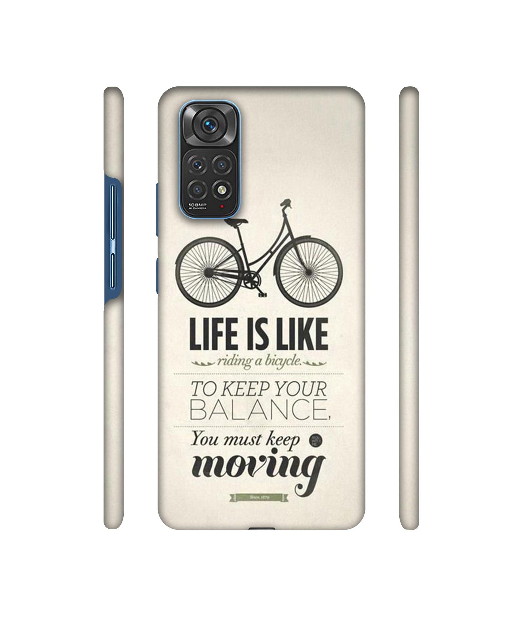 Life is Like Moving Designer Hard Back Cover for Mi Redmi Note 11 4G / Redmi Note 11S 4G