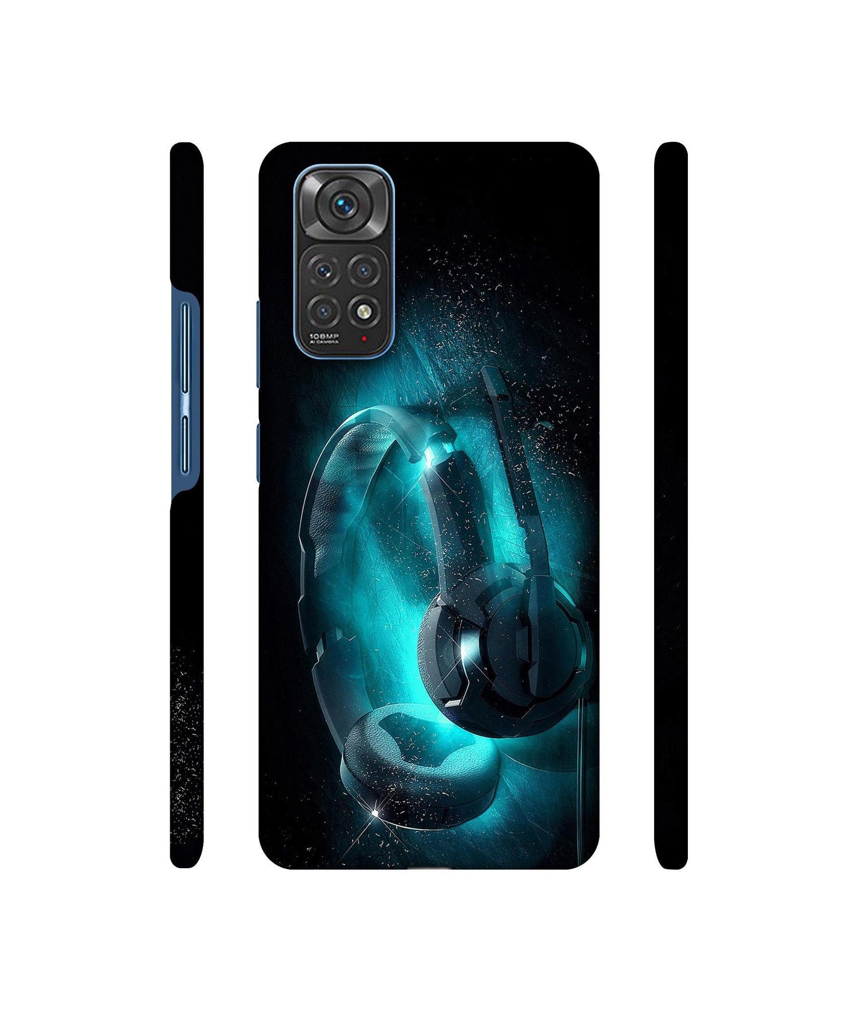 Cool Headphone Designer Hard Back Cover for Mi Redmi Note 11 4G / Redmi Note 11S 4G