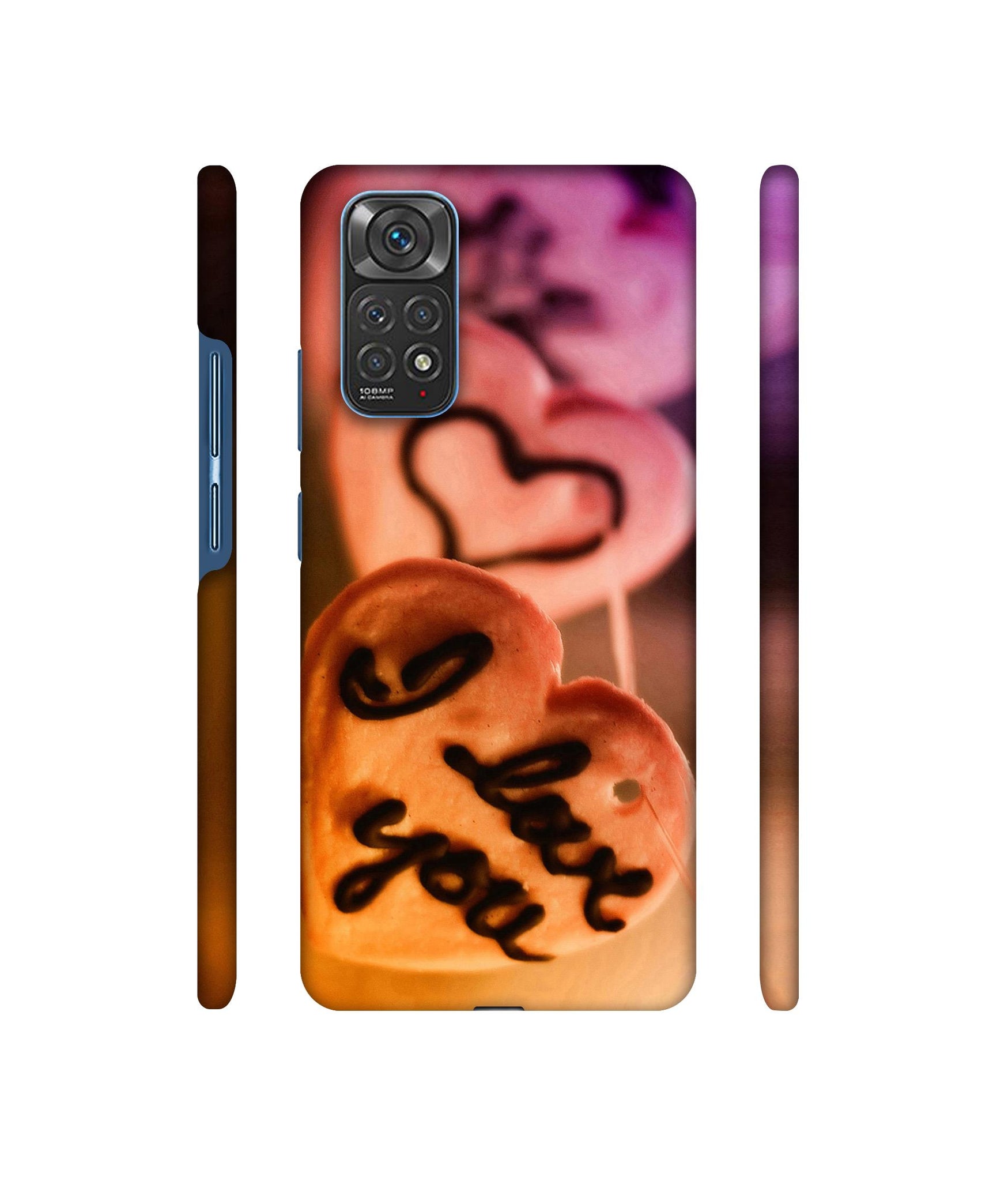 I Love you Designer Hard Back Cover for Mi Redmi Note 11 4G / Redmi Note 11S 4G