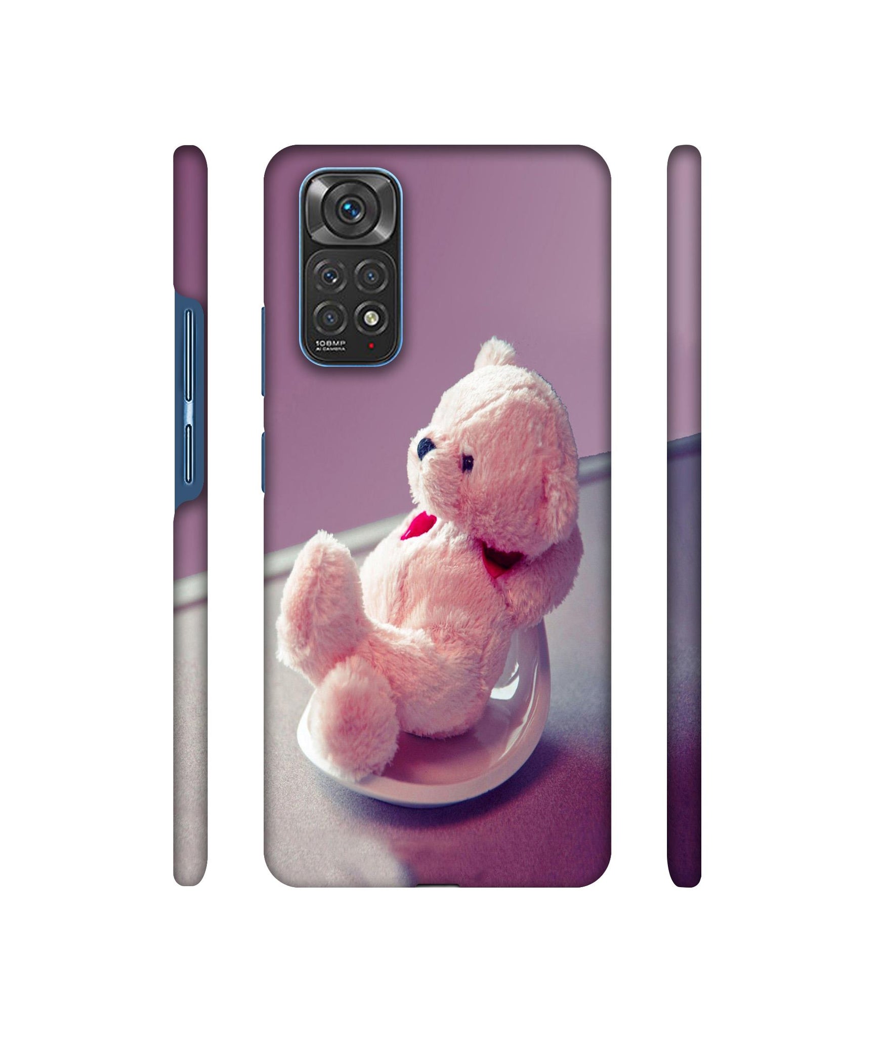 Cute Teddy Bear Designer Hard Back Cover for Mi Redmi Note 11 4G / Redmi Note 11S 4G