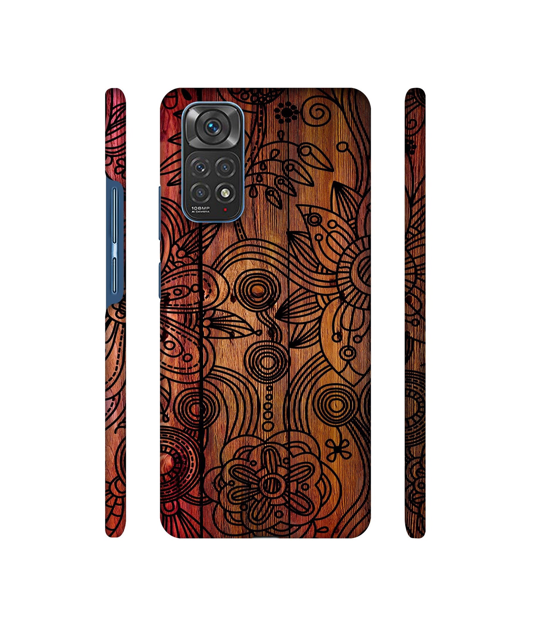 Dark Wooden Background Designer Hard Back Cover for Mi Redmi Note 11 4G / Redmi Note 11S 4G