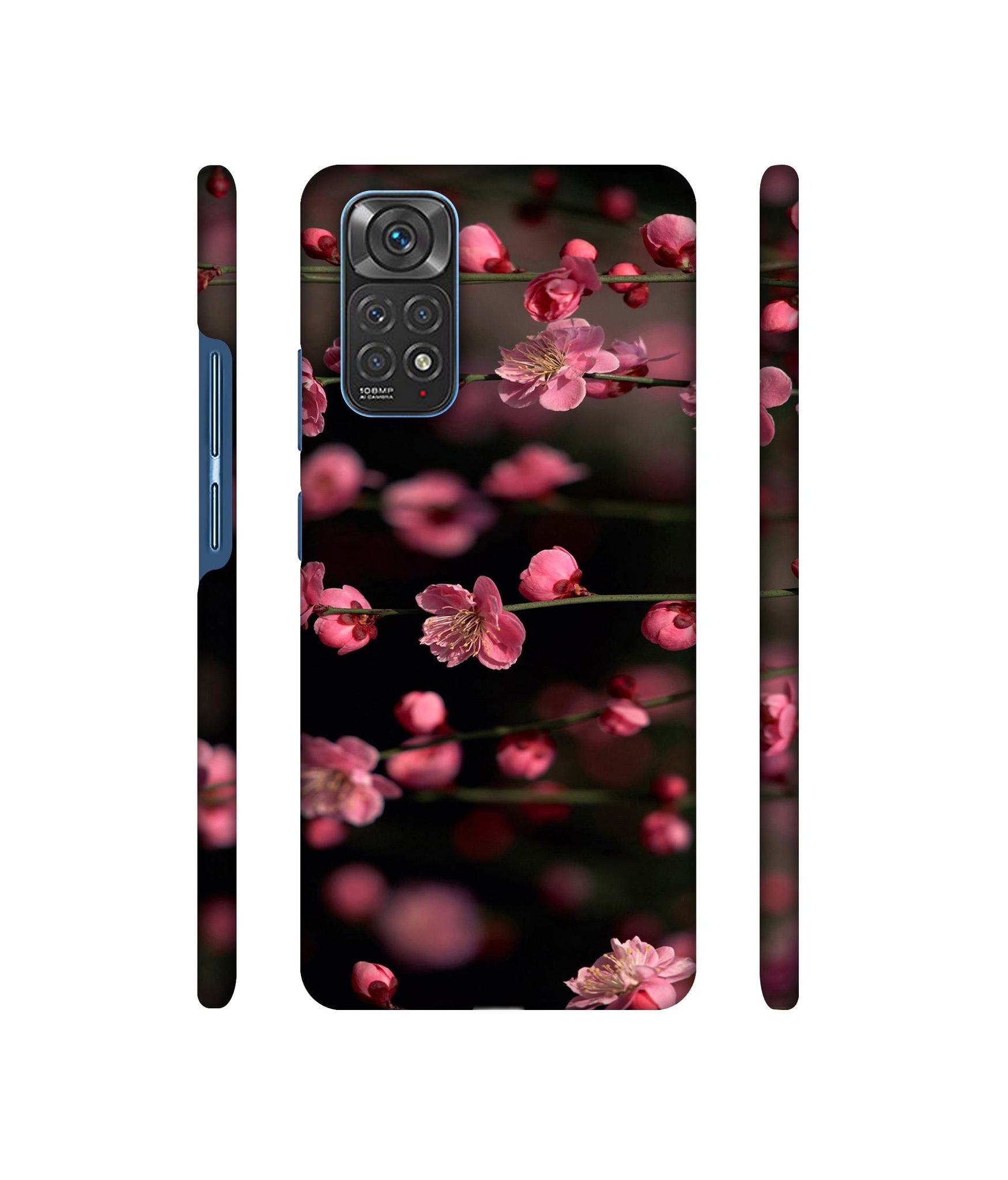 Pink Flowers Designer Hard Back Cover for Mi Redmi Note 11 4G / Redmi Note 11S 4G