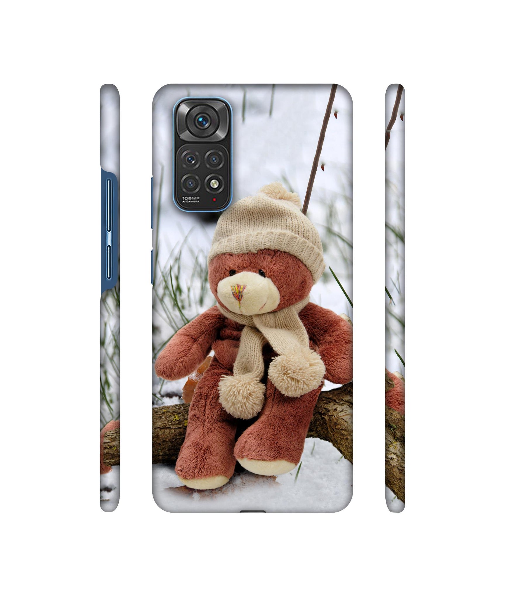 Woolen Bear Designer Hard Back Cover for Mi Redmi Note 11 4G / Redmi Note 11S 4G