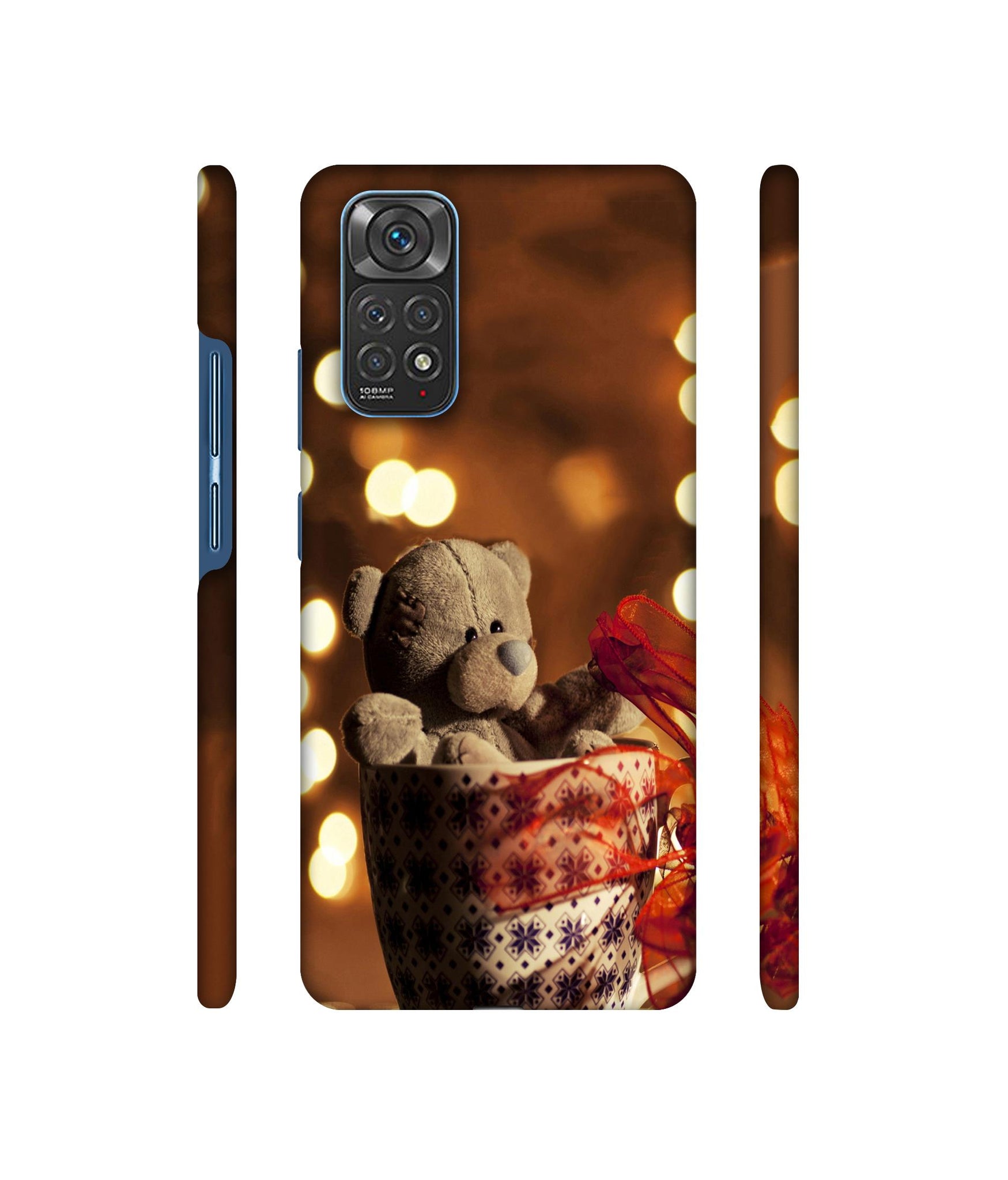 Teddy In Cup Designer Hard Back Cover for Mi Redmi Note 11 4G / Redmi Note 11S 4G