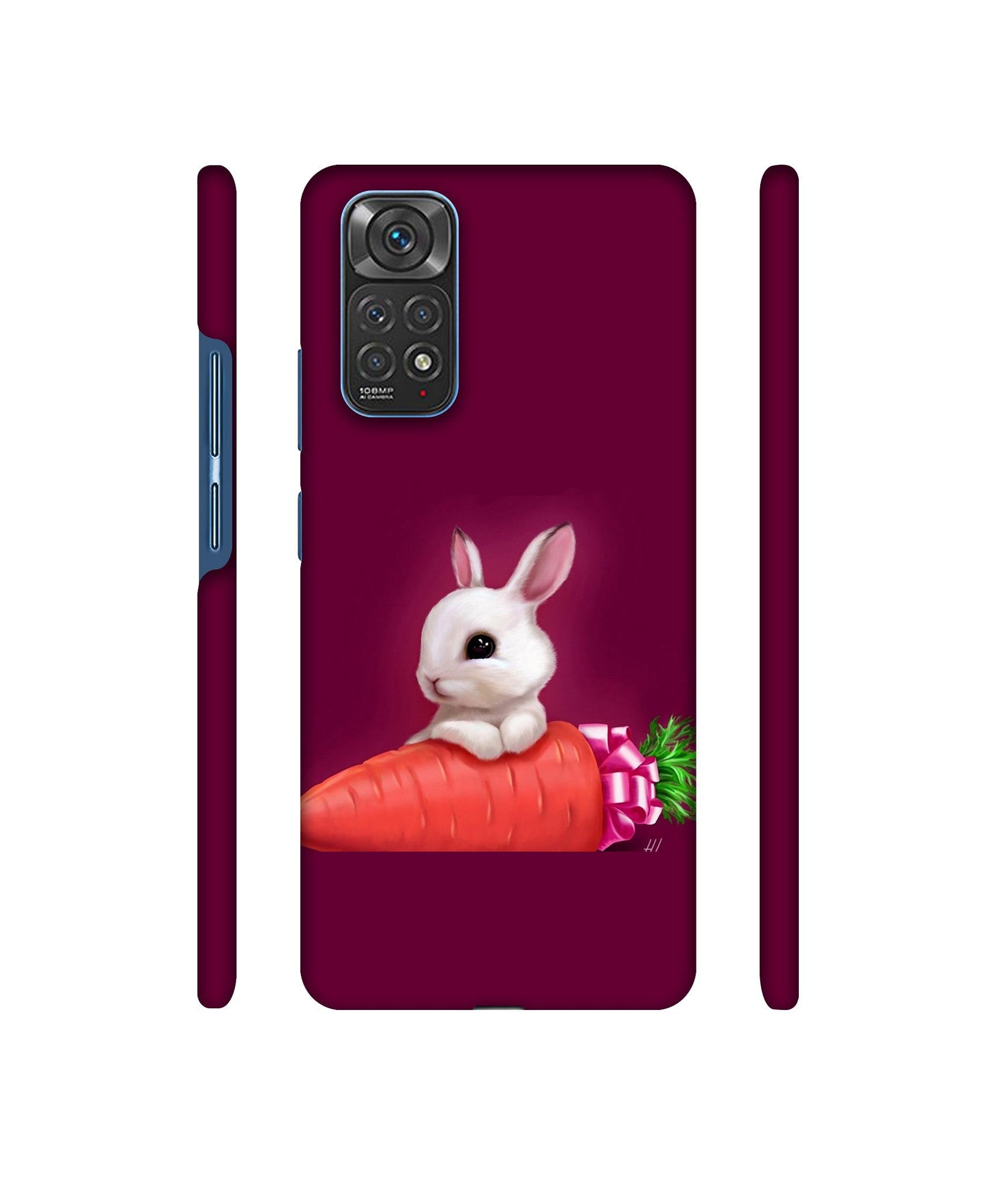 Bunny With Carrot Designer Hard Back Cover for Mi Redmi Note 11 4G / Redmi Note 11S 4G