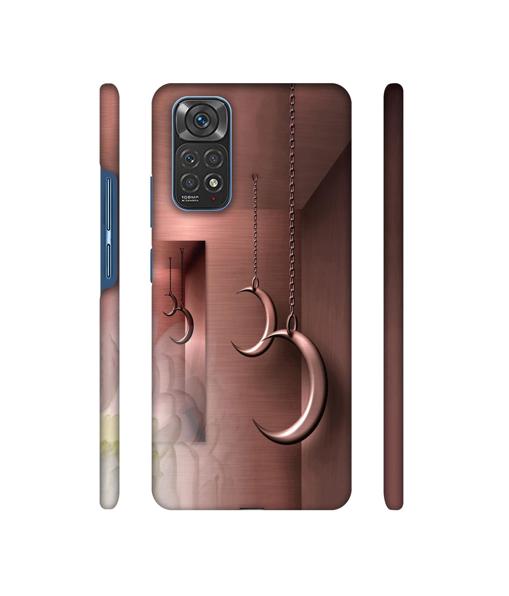 Flower Metal Designer Hard Back Cover for Mi Redmi Note 11 4G / Redmi Note 11S 4G